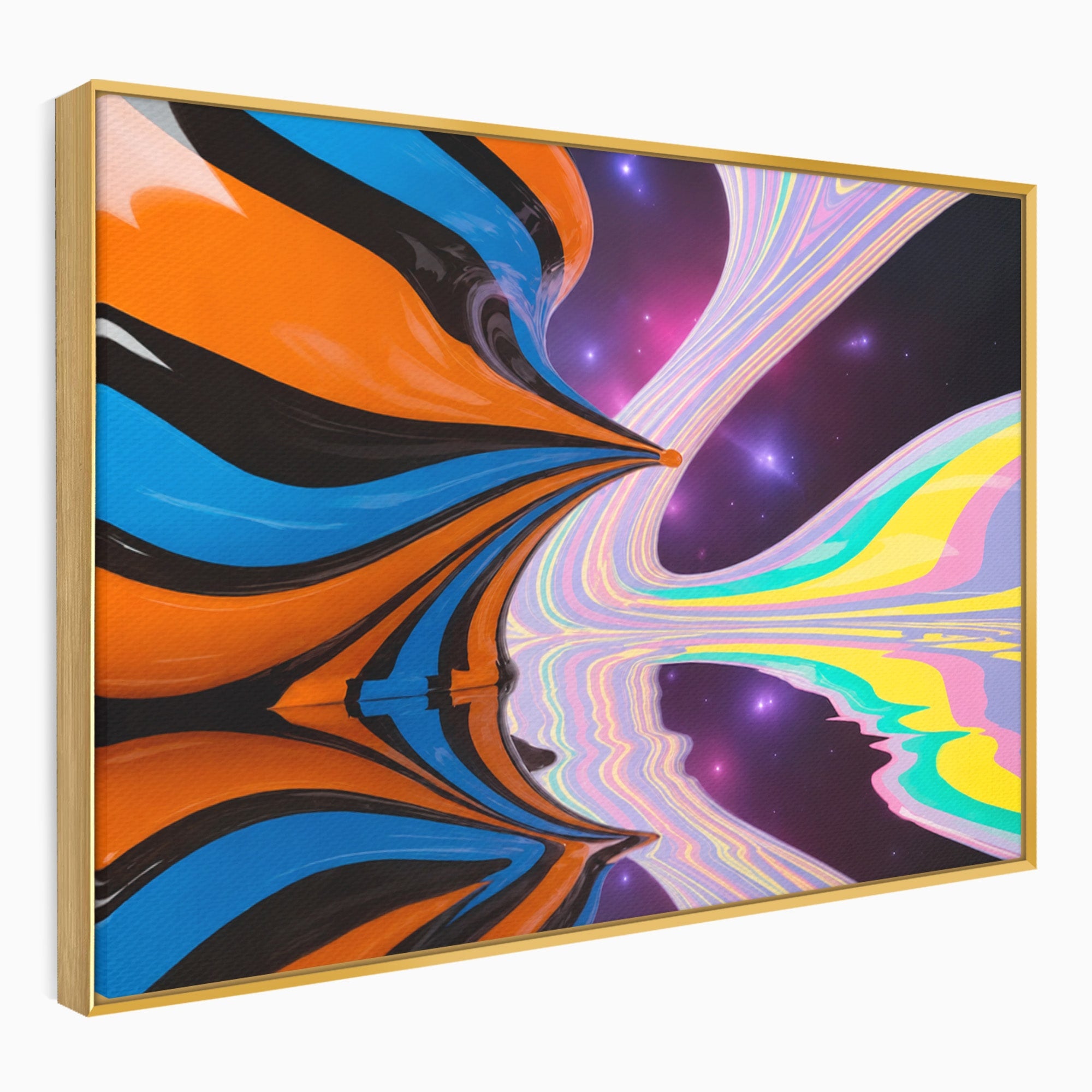Tablou Canvas Premium LuxCanva® C1321, Universul Curcubeu, Abstract, Spatiu, Curcubeu, Living, Modern, Culori Vibrante