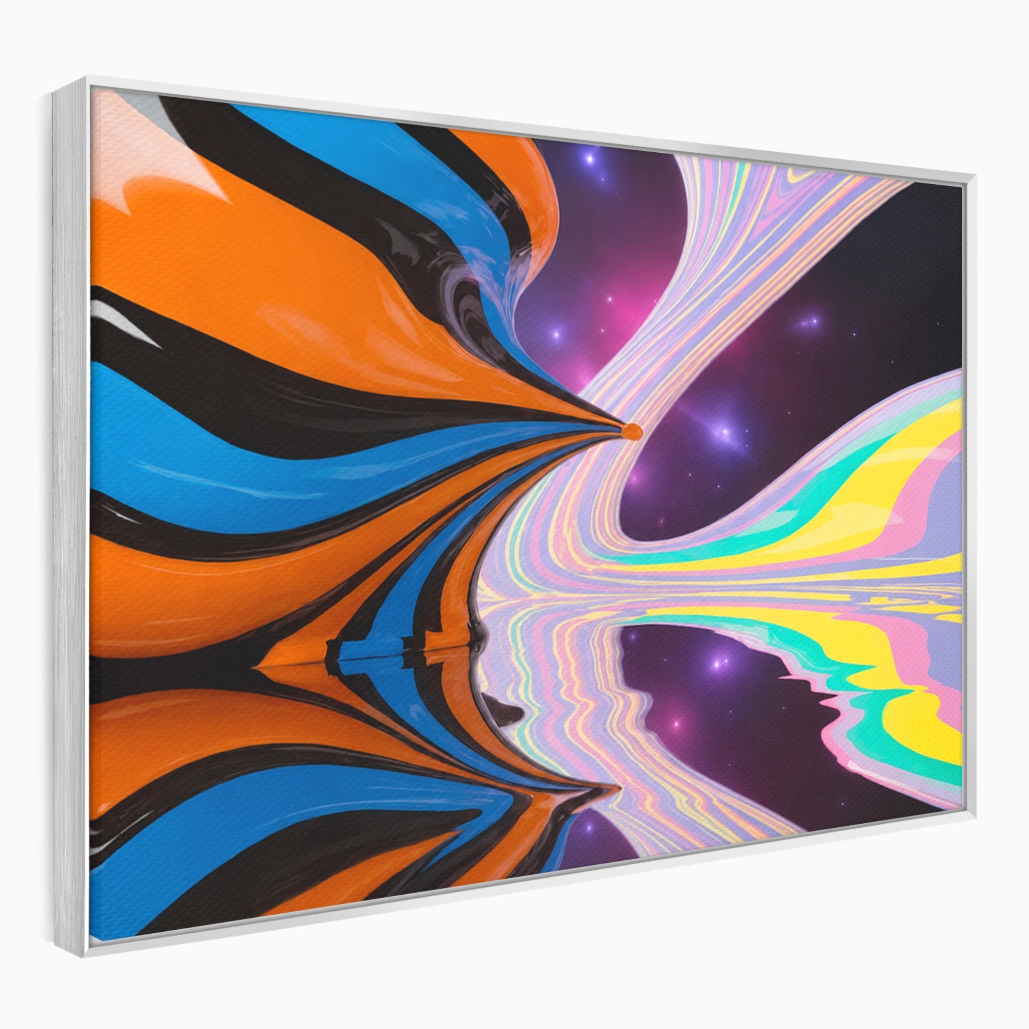 Tablou Canvas Premium LuxCanva® C1321, Universul Curcubeu, Abstract, Spatiu, Curcubeu, Living, Modern, Culori Vibrante