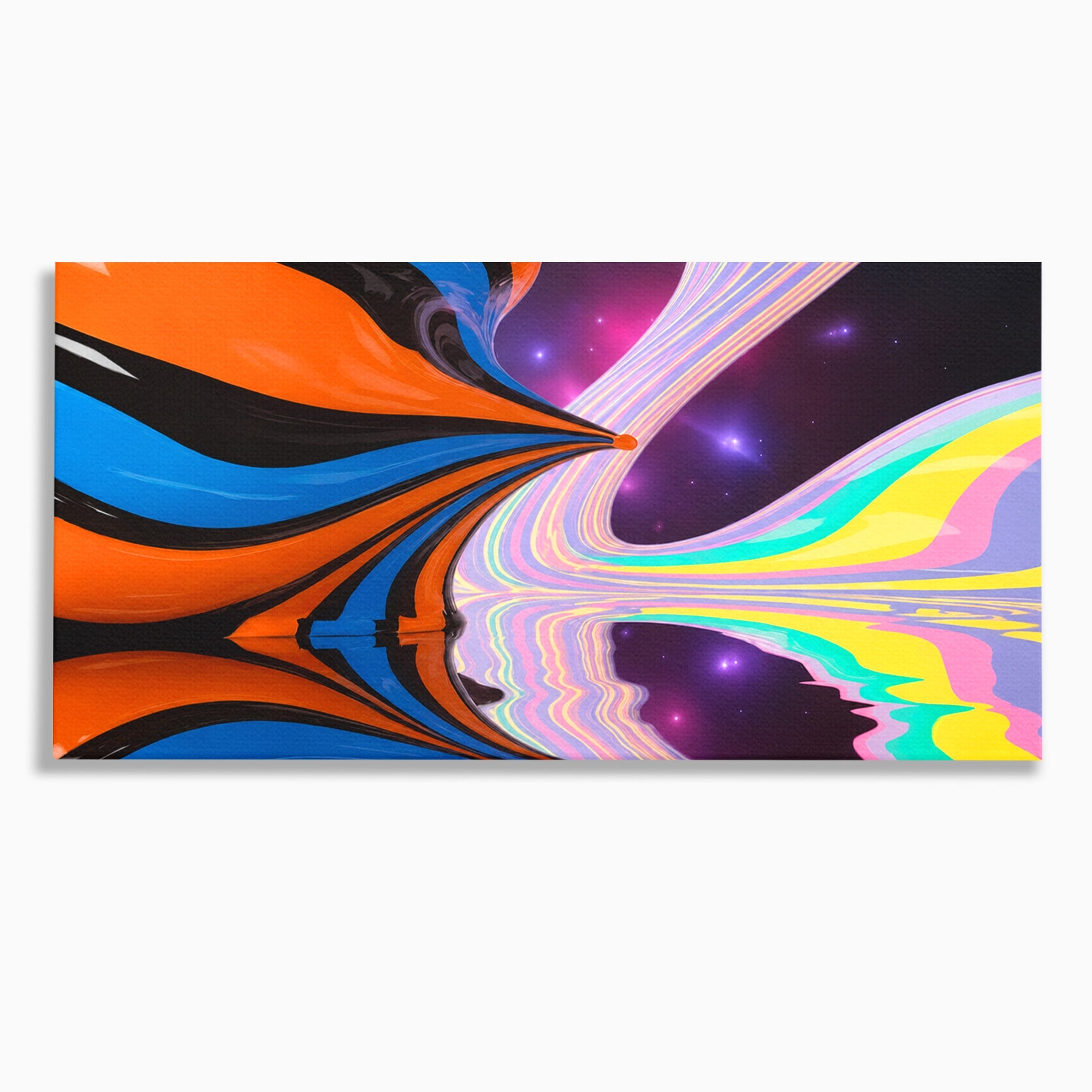 Tablou Canvas Premium LuxCanva® C1321, Universul Curcubeu, Abstract, Spatiu, Curcubeu, Living, Modern, Culori Vibrante
