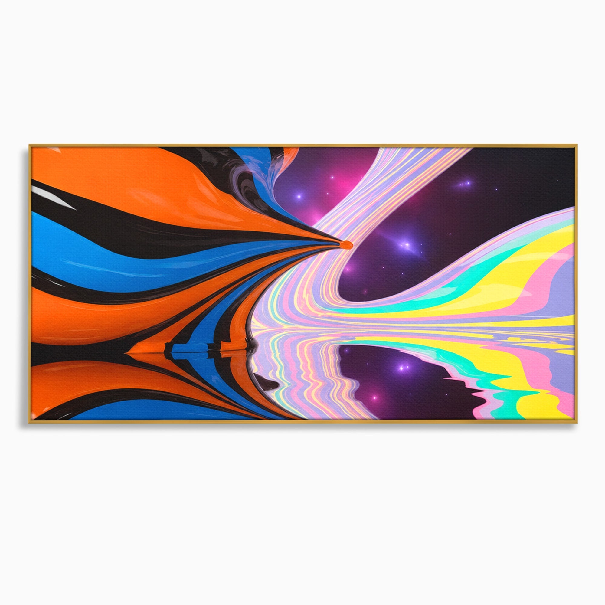 Tablou Canvas Premium LuxCanva® C1321, Universul Curcubeu, Abstract, Spatiu, Curcubeu, Living, Modern, Culori Vibrante