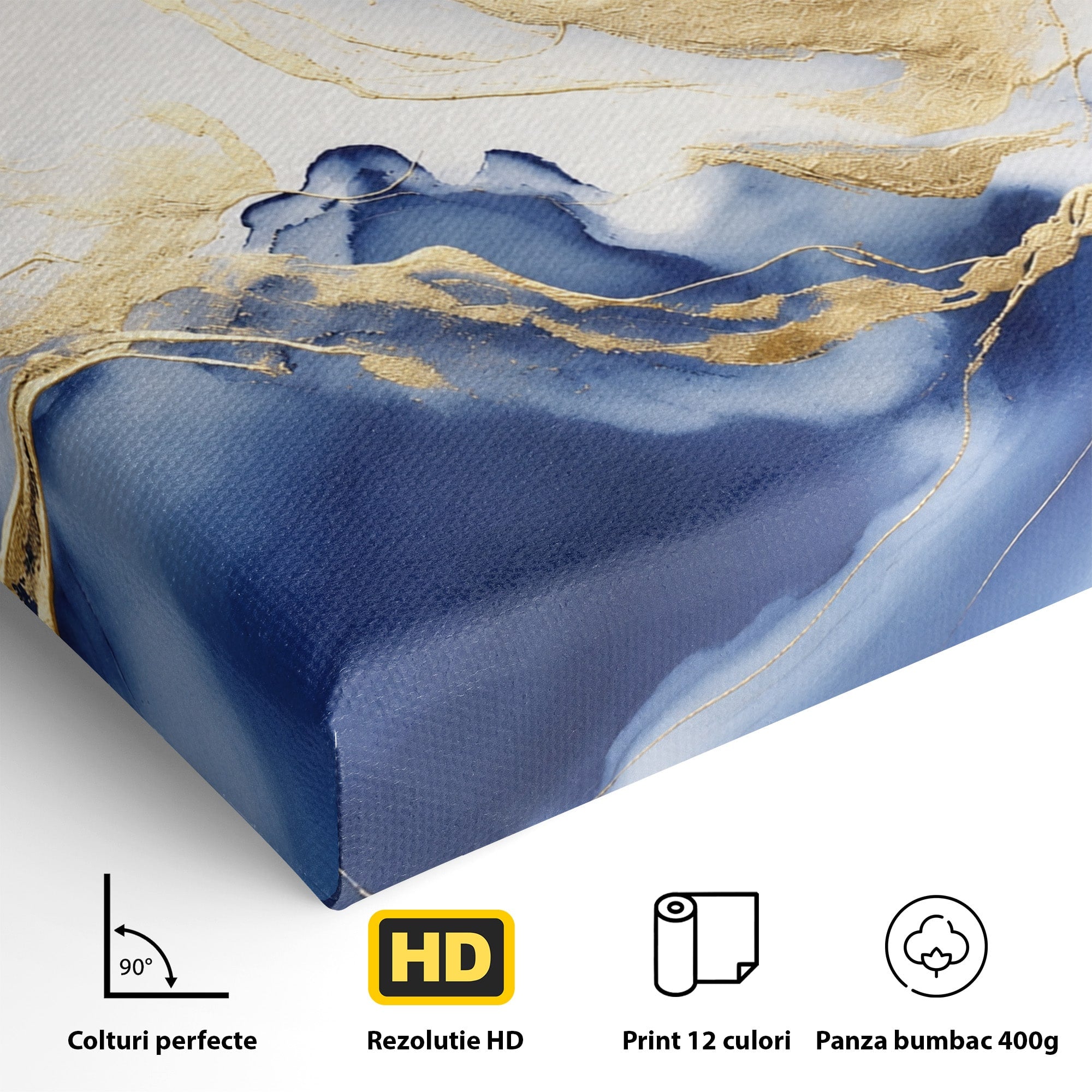 Tablou Canvas Premium LuxCanva® C1323, Valuri Abstracte, Valuri, Abstract, Peisaj, Modern, Living, Birou, Culori Vibrante