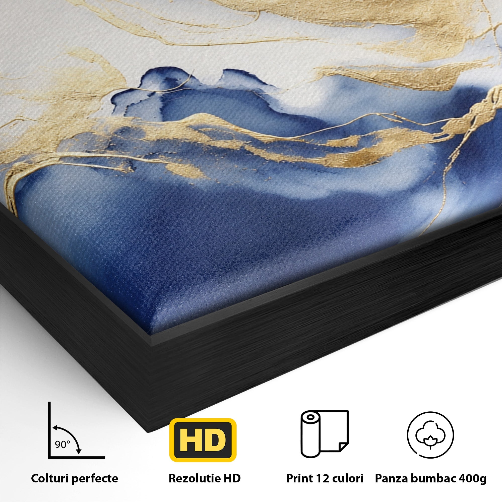 Tablou Canvas Premium LuxCanva® C1323, Valuri Abstracte, Valuri, Abstract, Peisaj, Modern, Living, Birou, Culori Vibrante