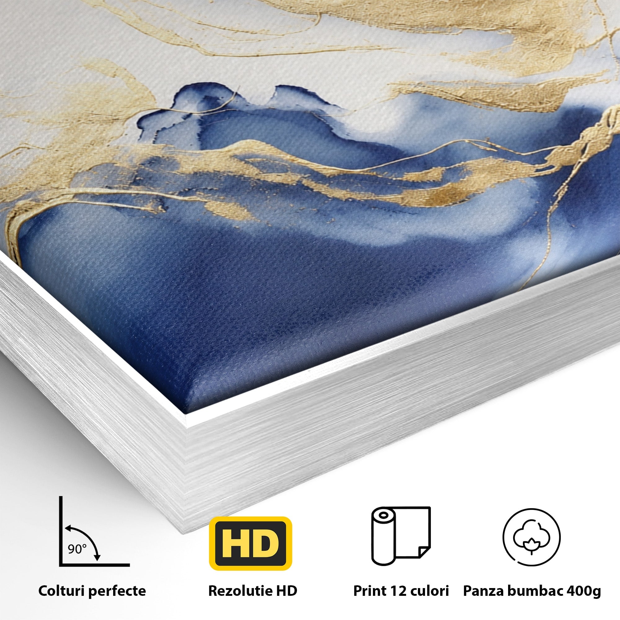 Tablou Canvas Premium LuxCanva® C1323, Valuri Abstracte, Valuri, Abstract, Peisaj, Modern, Living, Birou, Culori Vibrante