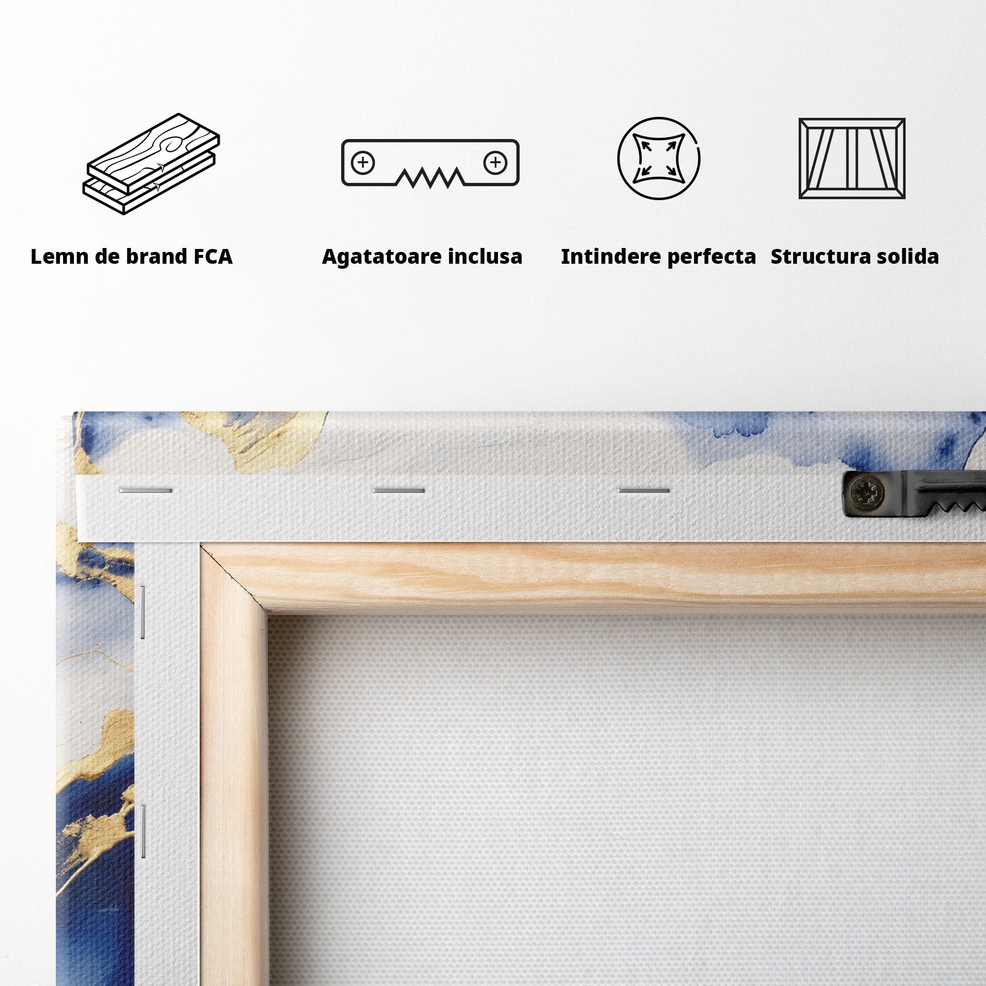 Tablou Canvas Premium LuxCanva® C1323, Valuri Abstracte, Valuri, Abstract, Peisaj, Modern, Living, Birou, Culori Vibrante
