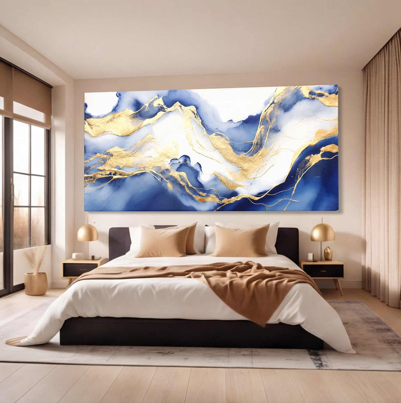 Tablou Canvas Premium LuxCanva® C1323, Valuri Abstracte, Valuri, Abstract, Peisaj, Modern, Living, Birou, Culori Vibrante
