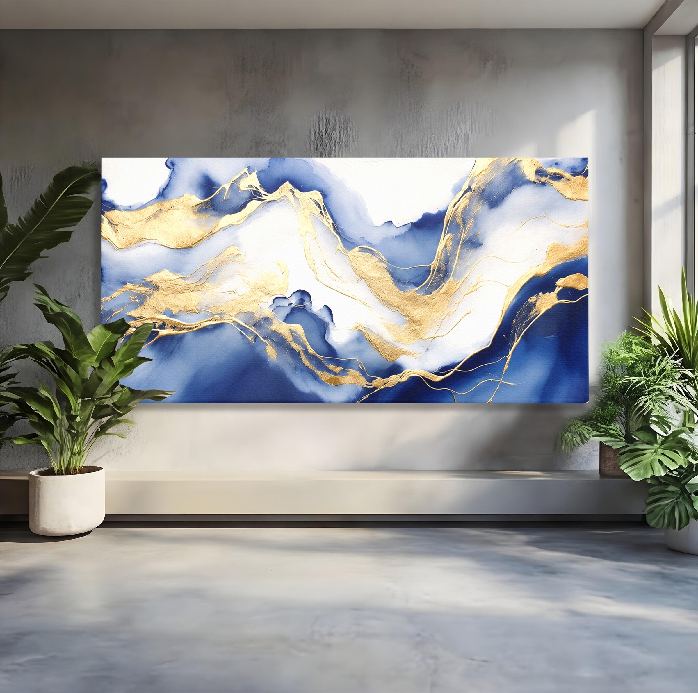 Tablou Canvas Premium LuxCanva® C1323, Valuri Abstracte, Valuri, Abstract, Peisaj, Modern, Living, Birou, Culori Vibrante