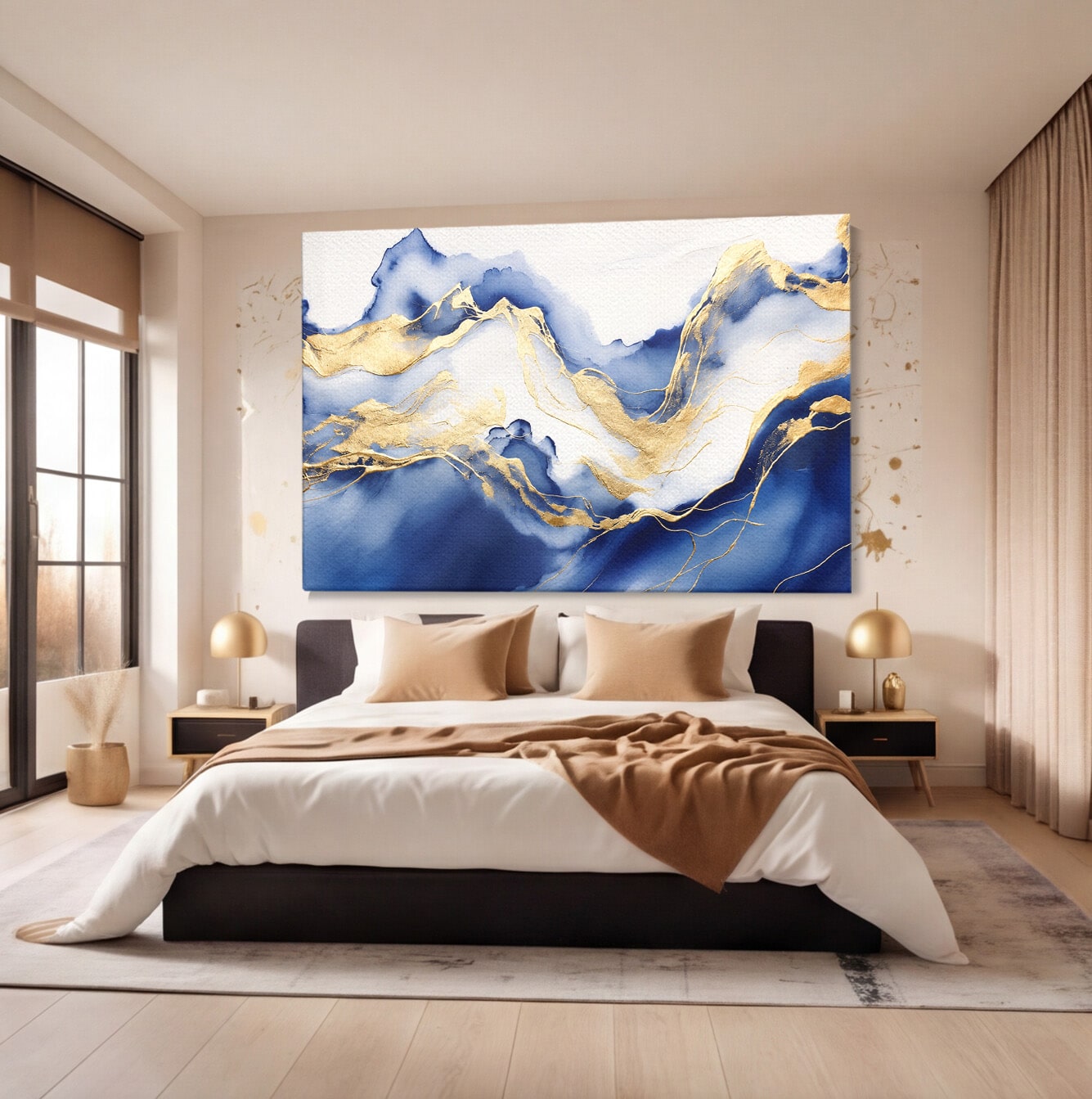 Tablou Canvas Premium LuxCanva® C1323, Valuri Abstracte, Valuri, Abstract, Peisaj, Modern, Living, Birou, Culori Vibrante
