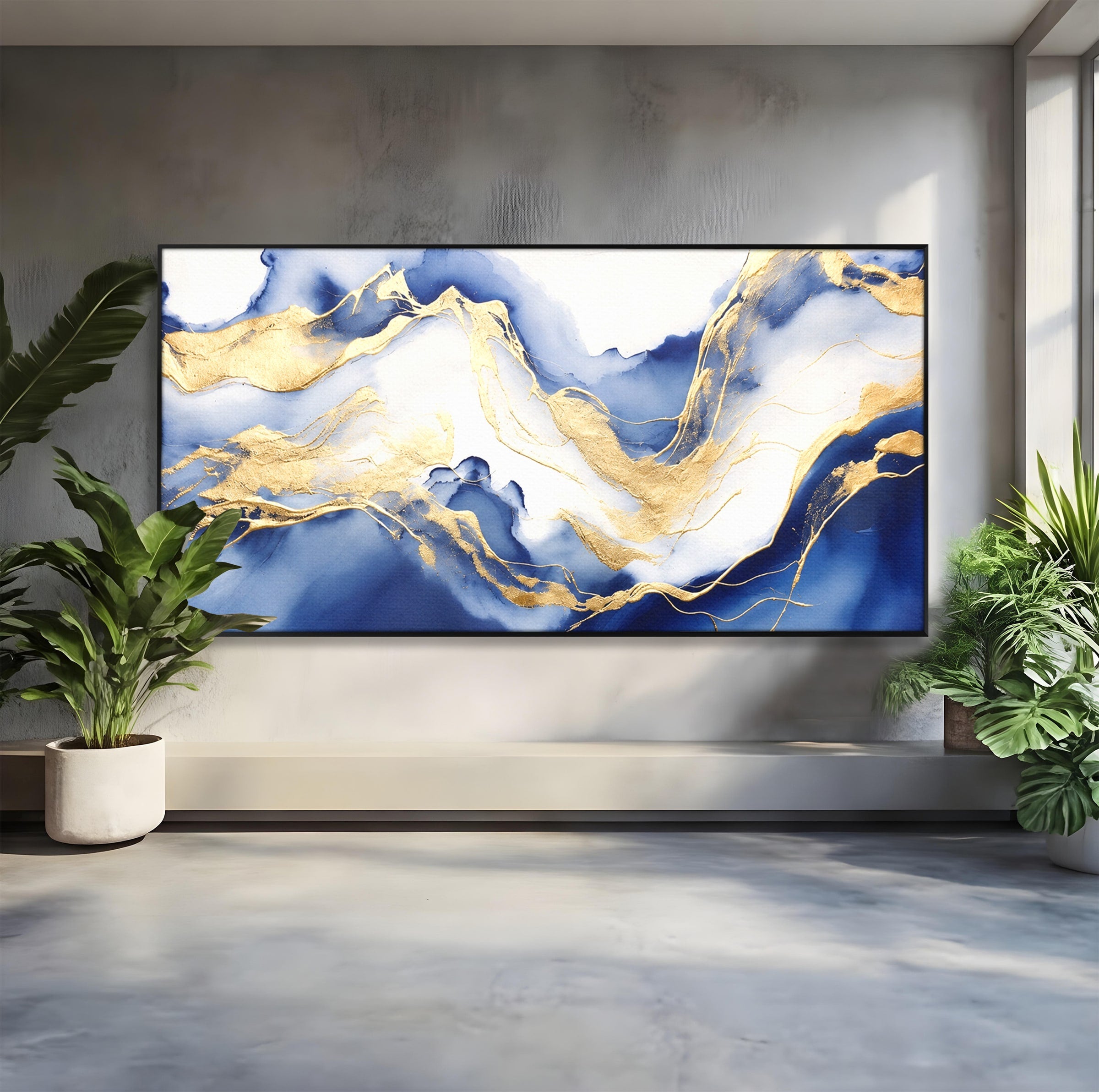 Tablou Canvas Premium LuxCanva® C1323, Valuri Abstracte, Valuri, Abstract, Peisaj, Modern, Living, Birou, Culori Vibrante