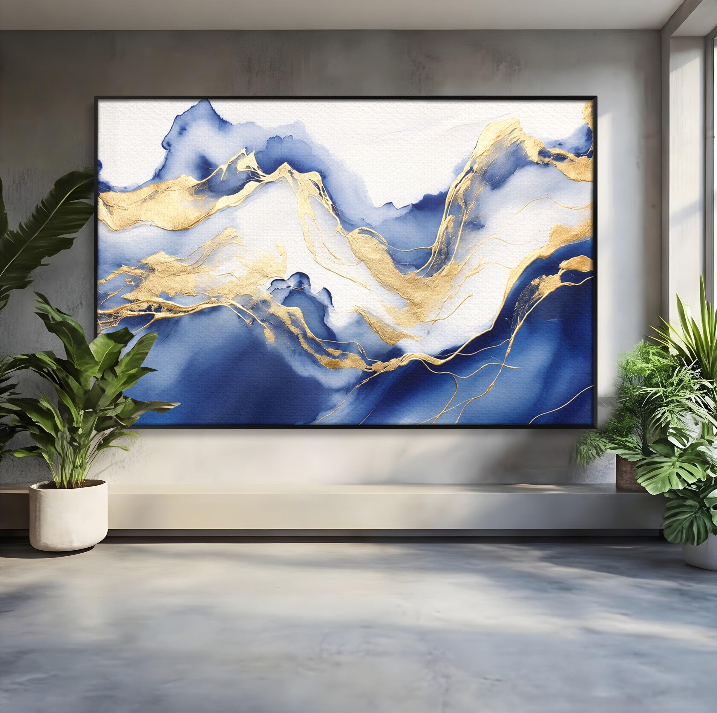Tablou Canvas Premium LuxCanva® C1323, Valuri Abstracte, Valuri, Abstract, Peisaj, Modern, Living, Birou, Culori Vibrante