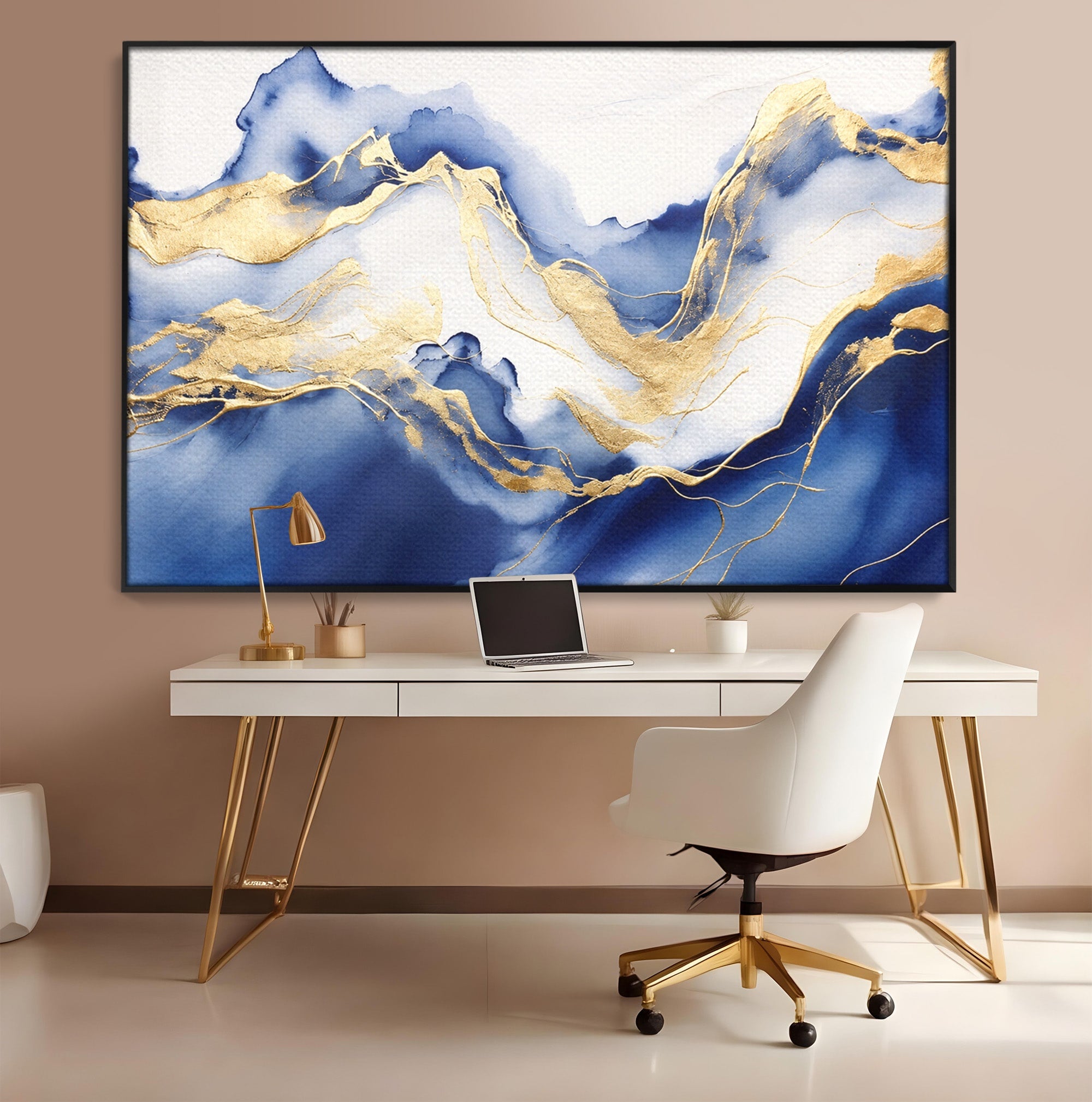 Tablou Canvas Premium LuxCanva® C1323, Valuri Abstracte, Valuri, Abstract, Peisaj, Modern, Living, Birou, Culori Vibrante