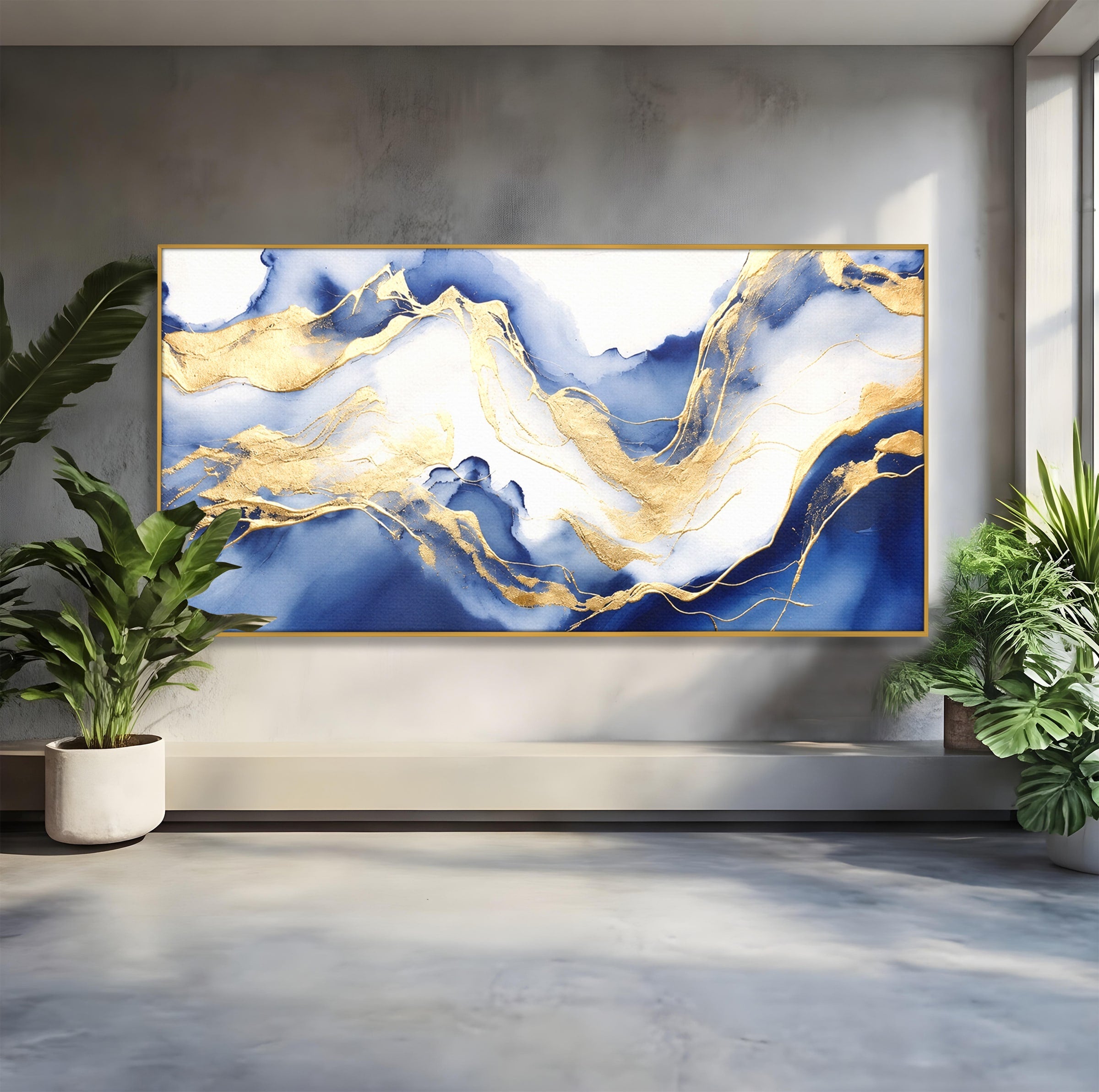 Tablou Canvas Premium LuxCanva® C1323, Valuri Abstracte, Valuri, Abstract, Peisaj, Modern, Living, Birou, Culori Vibrante
