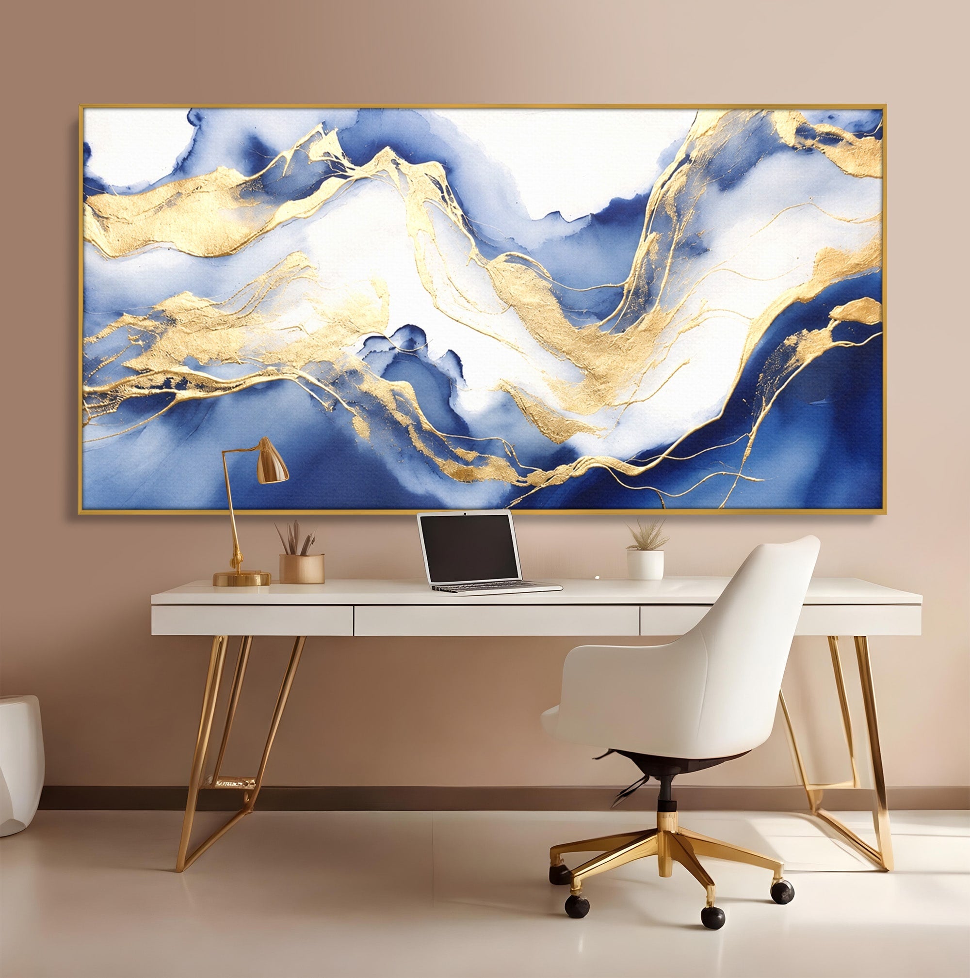 Tablou Canvas Premium LuxCanva® C1323, Valuri Abstracte, Valuri, Abstract, Peisaj, Modern, Living, Birou, Culori Vibrante