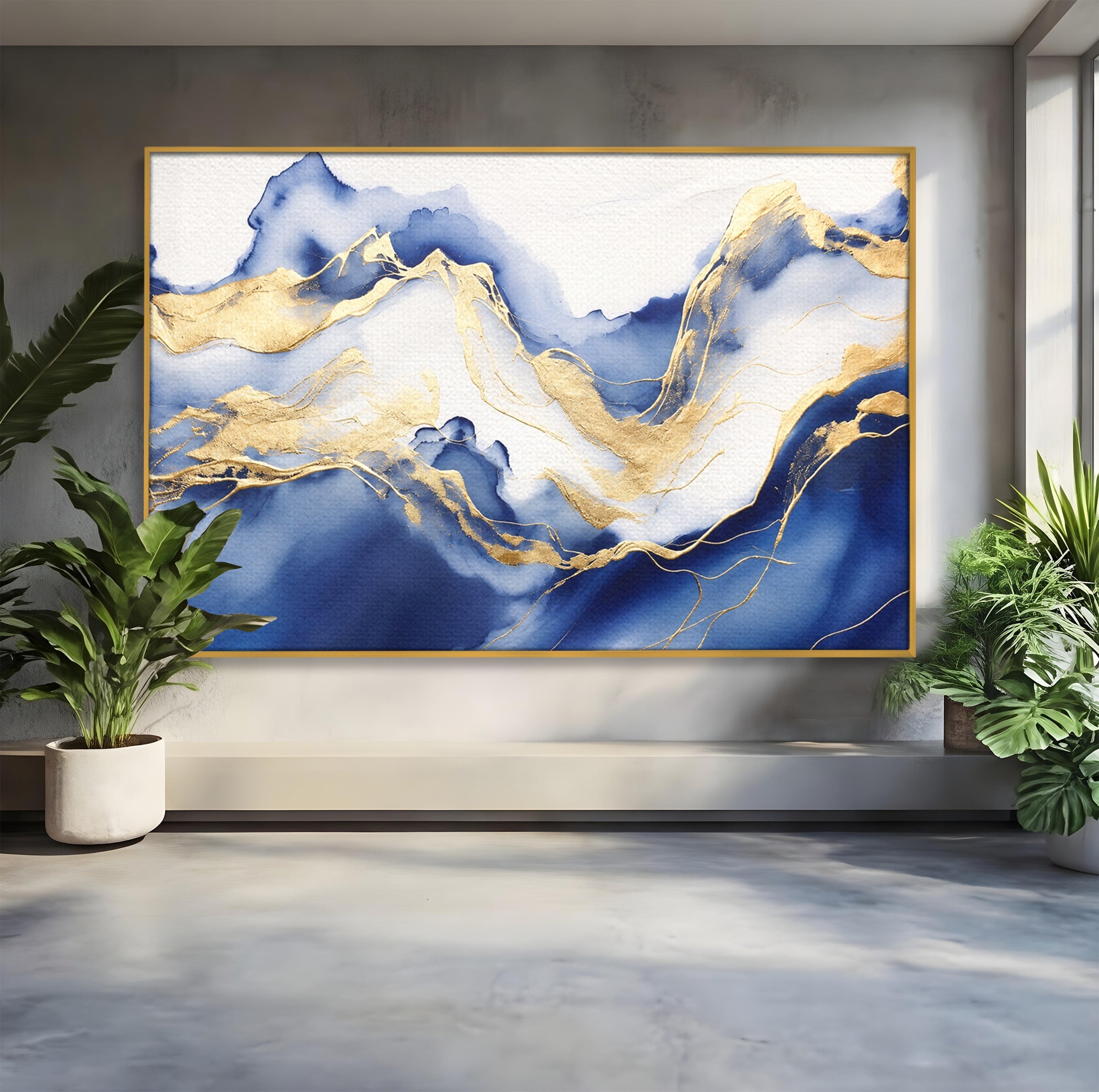 Tablou Canvas Premium LuxCanva® C1323, Valuri Abstracte, Valuri, Abstract, Peisaj, Modern, Living, Birou, Culori Vibrante