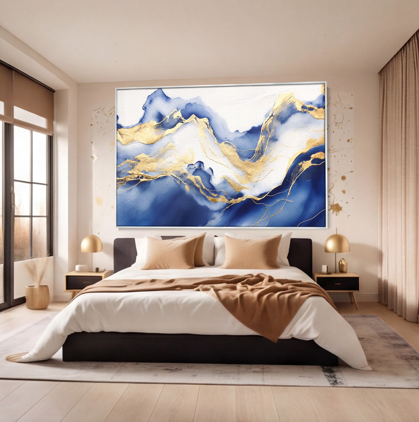 Tablou Canvas Premium LuxCanva® C1323, Valuri Abstracte, Valuri, Abstract, Peisaj, Modern, Living, Birou, Culori Vibrante