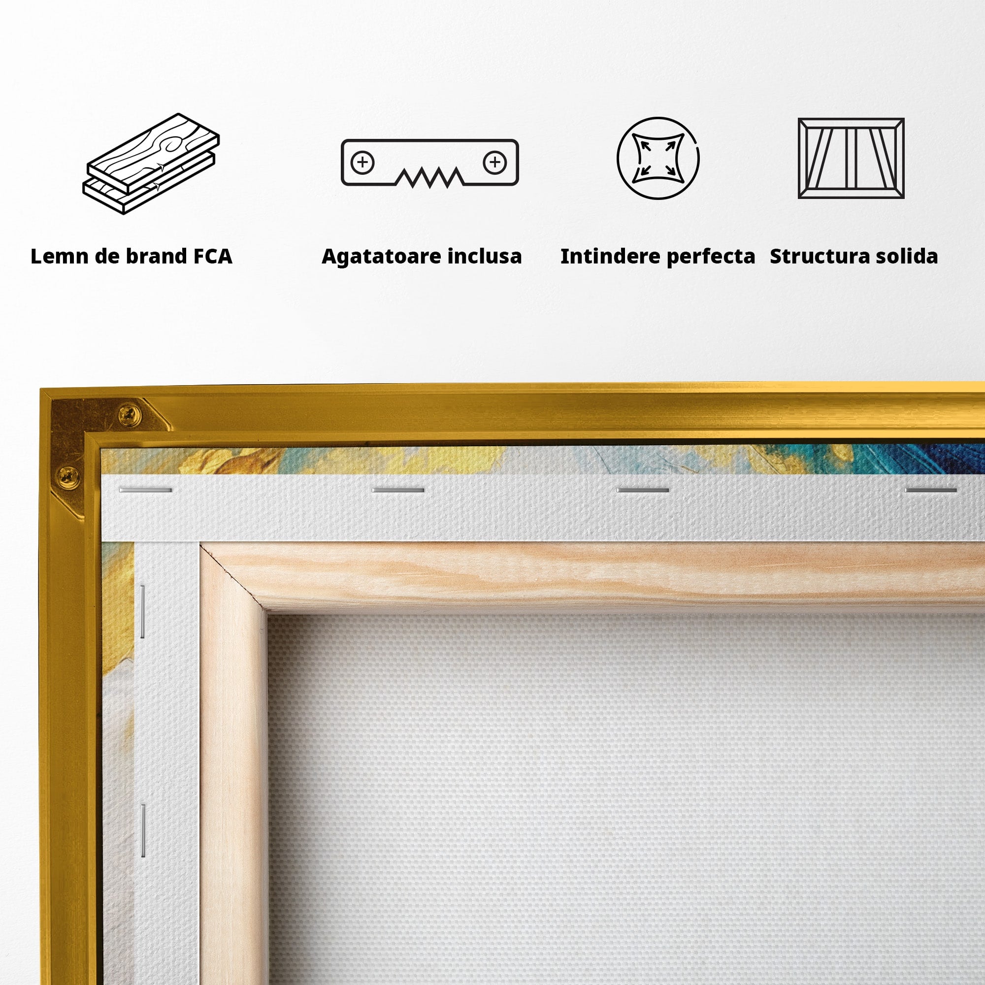 Tablou Canvas Premium LuxCanva® C1324, Valuri Abstracte, Abstract, Valuri, Arta Moderna, Living, Birou, Culori Vibrante