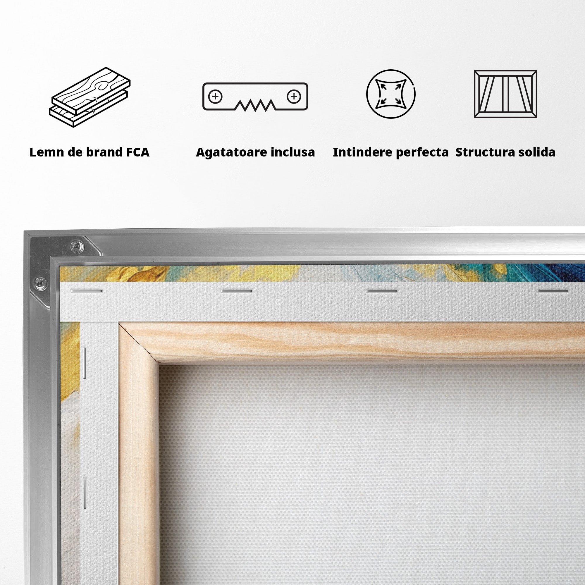 Tablou Canvas Premium LuxCanva® C1324, Valuri Abstracte, Abstract, Valuri, Arta Moderna, Living, Birou, Culori Vibrante