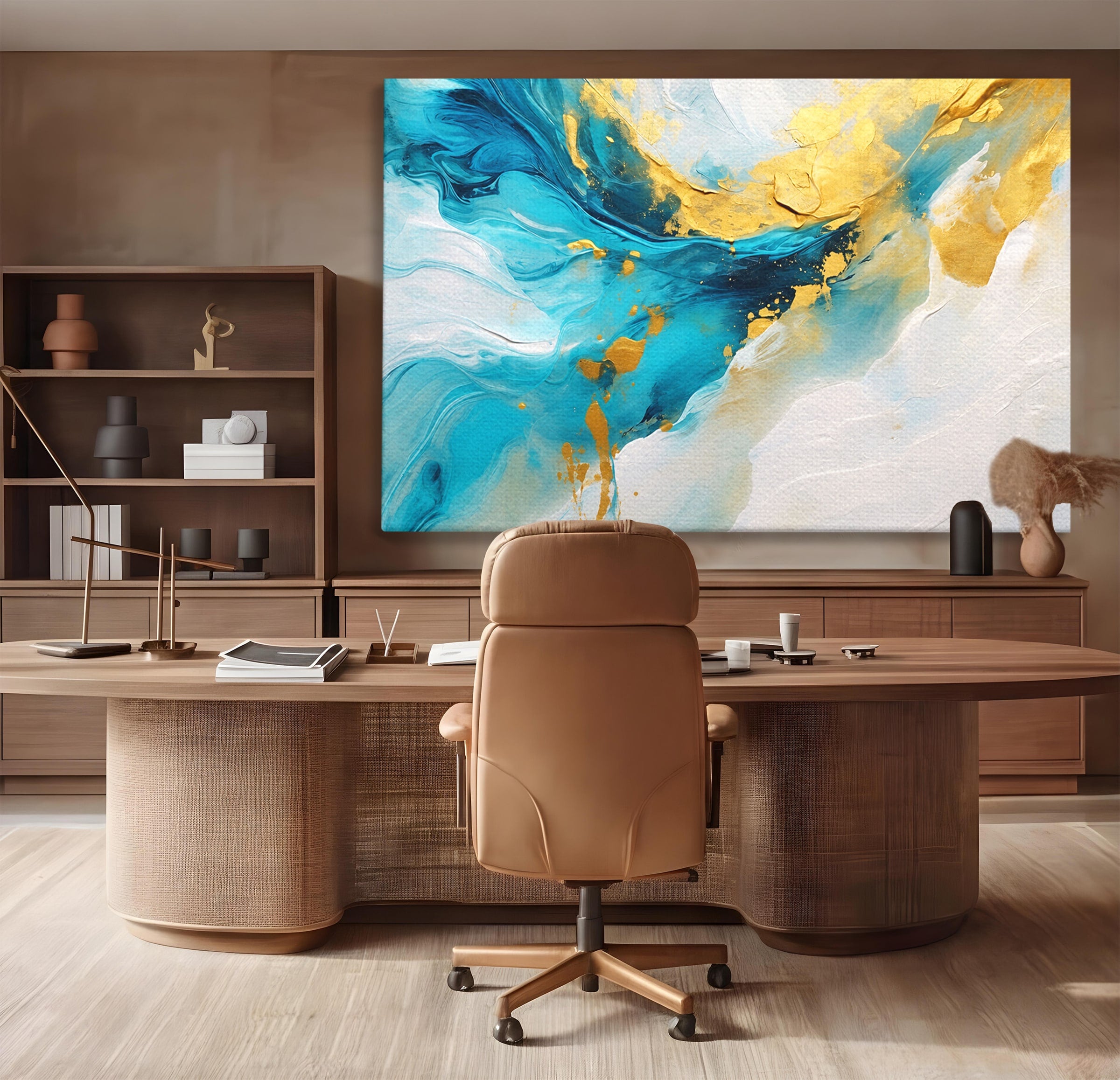 Tablou Canvas Premium LuxCanva® C1324, Valuri Abstracte, Abstract, Valuri, Arta Moderna, Living, Birou, Culori Vibrante