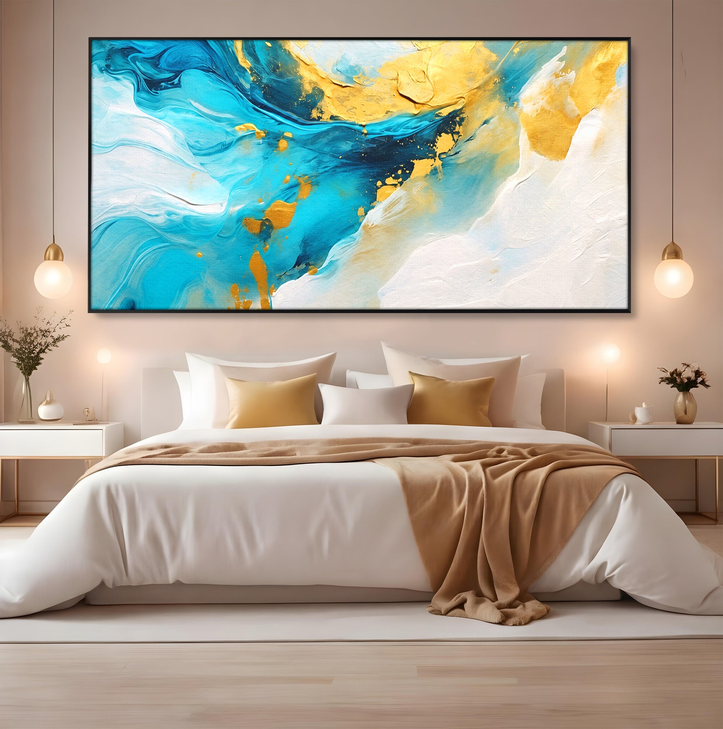 Tablou Canvas Premium LuxCanva® C1324, Valuri Abstracte, Abstract, Valuri, Arta Moderna, Living, Birou, Culori Vibrante