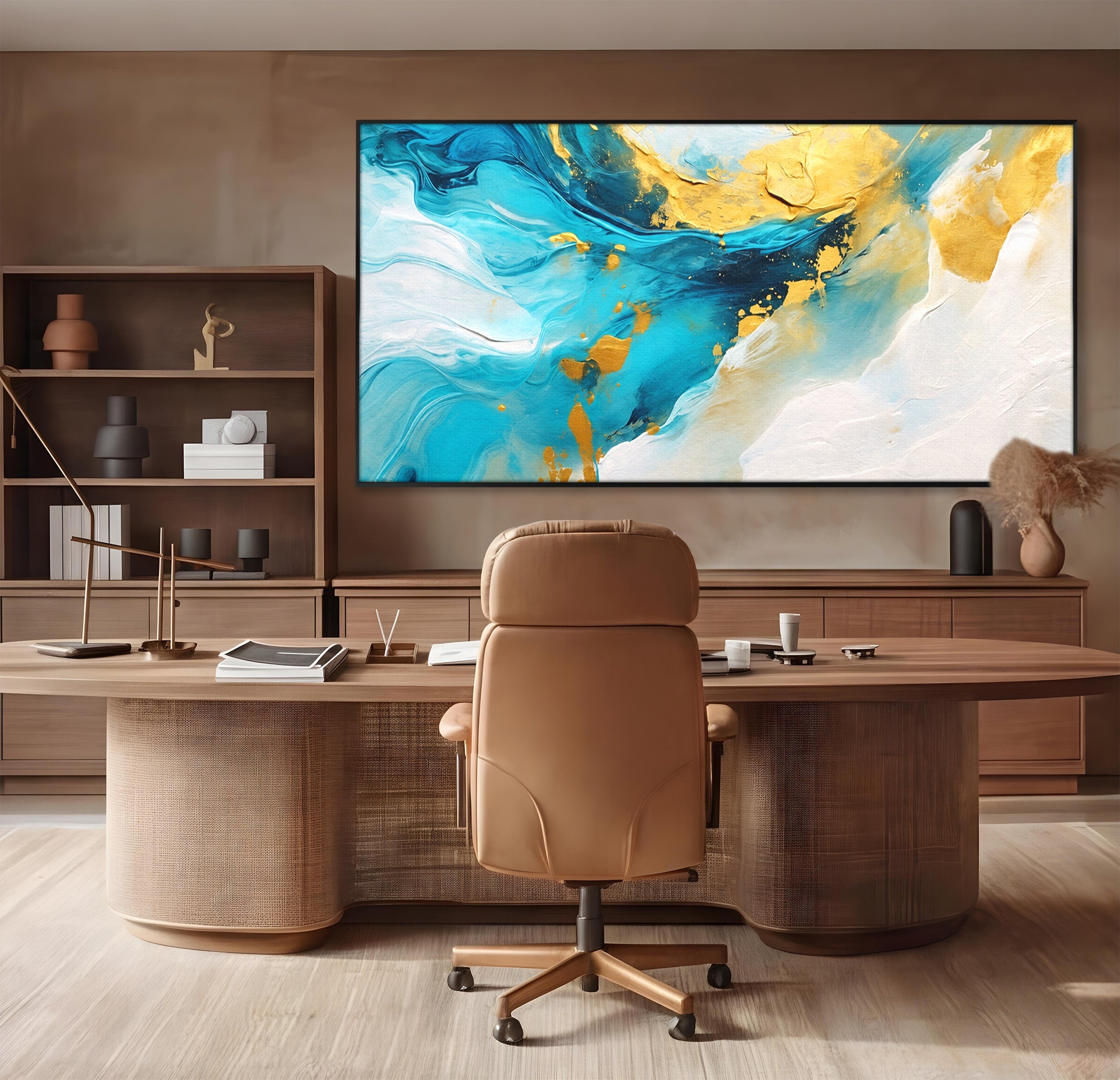 Tablou Canvas Premium LuxCanva® C1324, Valuri Abstracte, Abstract, Valuri, Arta Moderna, Living, Birou, Culori Vibrante