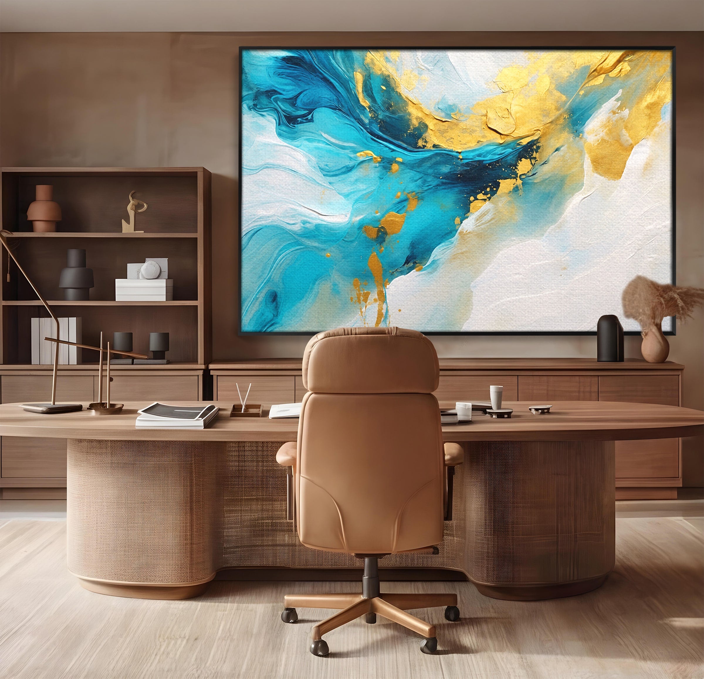 Tablou Canvas Premium LuxCanva® C1324, Valuri Abstracte, Abstract, Valuri, Arta Moderna, Living, Birou, Culori Vibrante