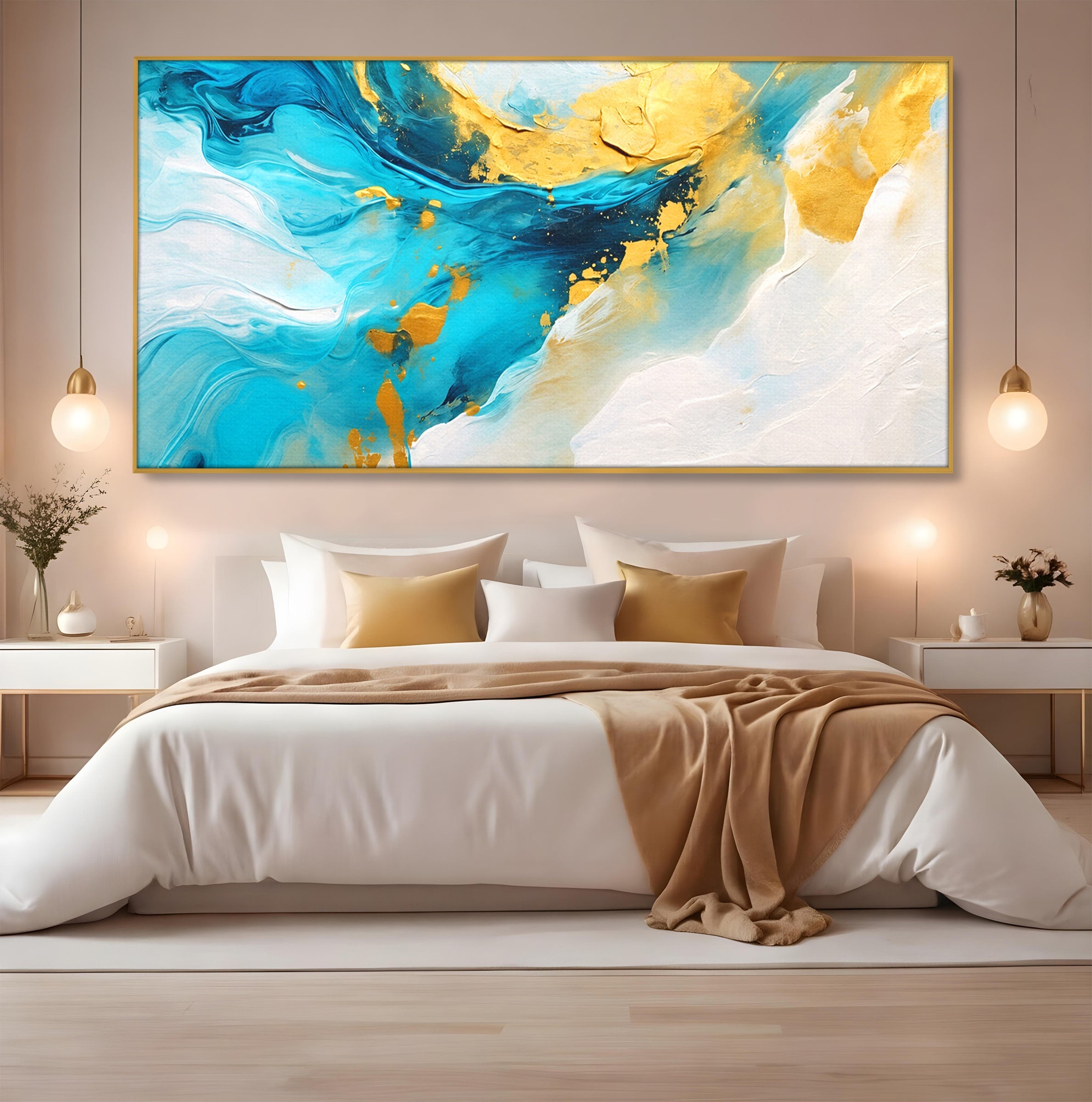 Tablou Canvas Premium LuxCanva® C1324, Valuri Abstracte, Abstract, Valuri, Arta Moderna, Living, Birou, Culori Vibrante