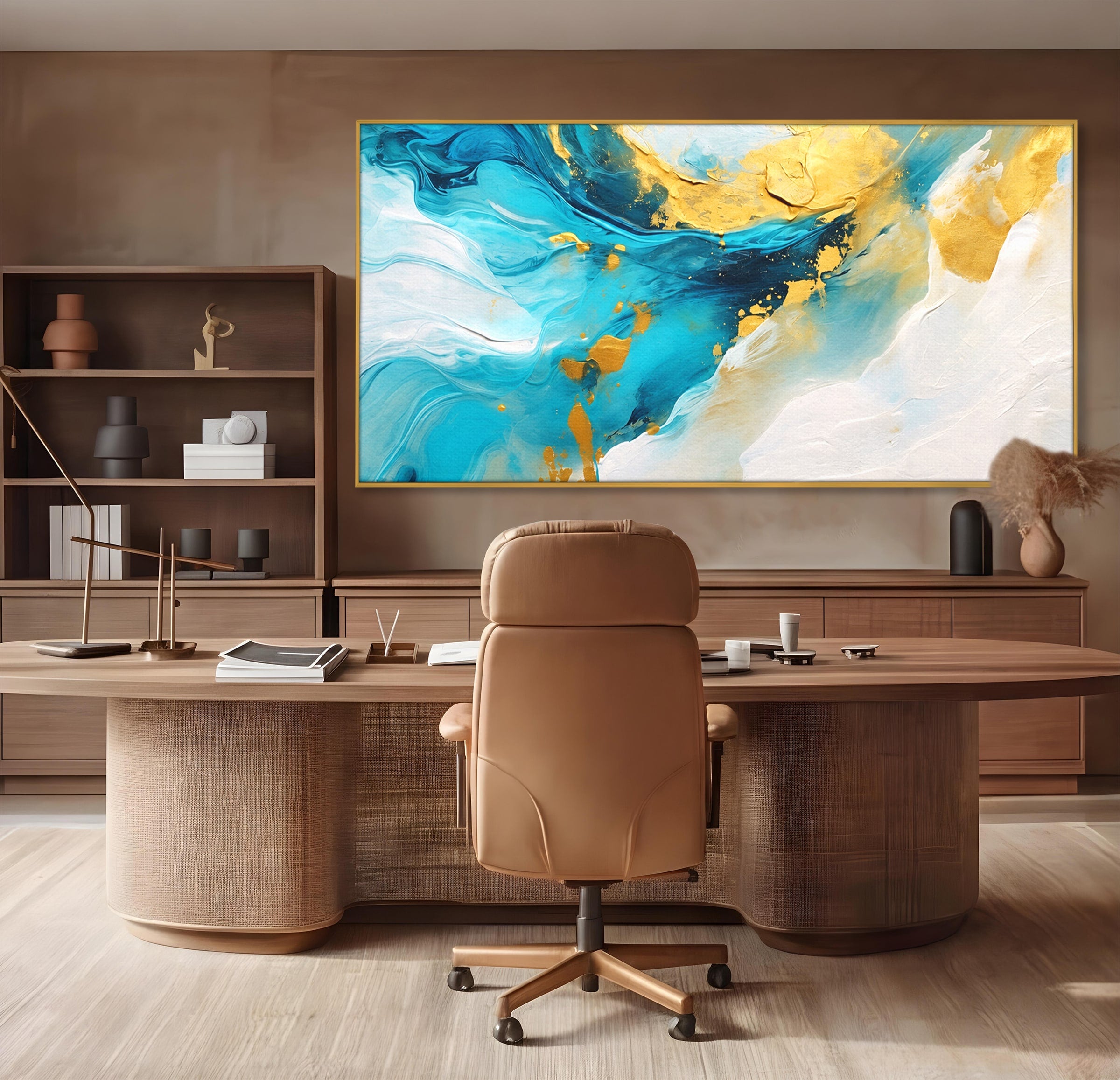 Tablou Canvas Premium LuxCanva® C1324, Valuri Abstracte, Abstract, Valuri, Arta Moderna, Living, Birou, Culori Vibrante