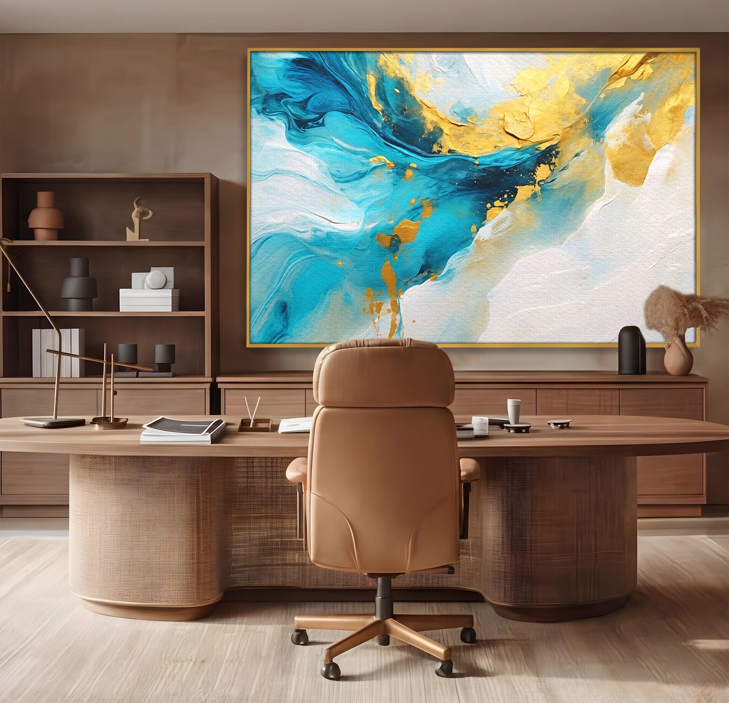 Tablou Canvas Premium LuxCanva® C1324, Valuri Abstracte, Abstract, Valuri, Arta Moderna, Living, Birou, Culori Vibrante