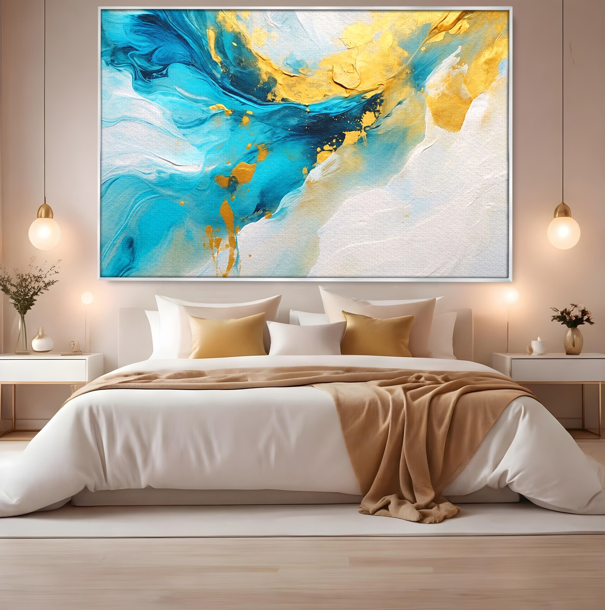 Tablou Canvas Premium LuxCanva® C1324, Valuri Abstracte, Abstract, Valuri, Arta Moderna, Living, Birou, Culori Vibrante
