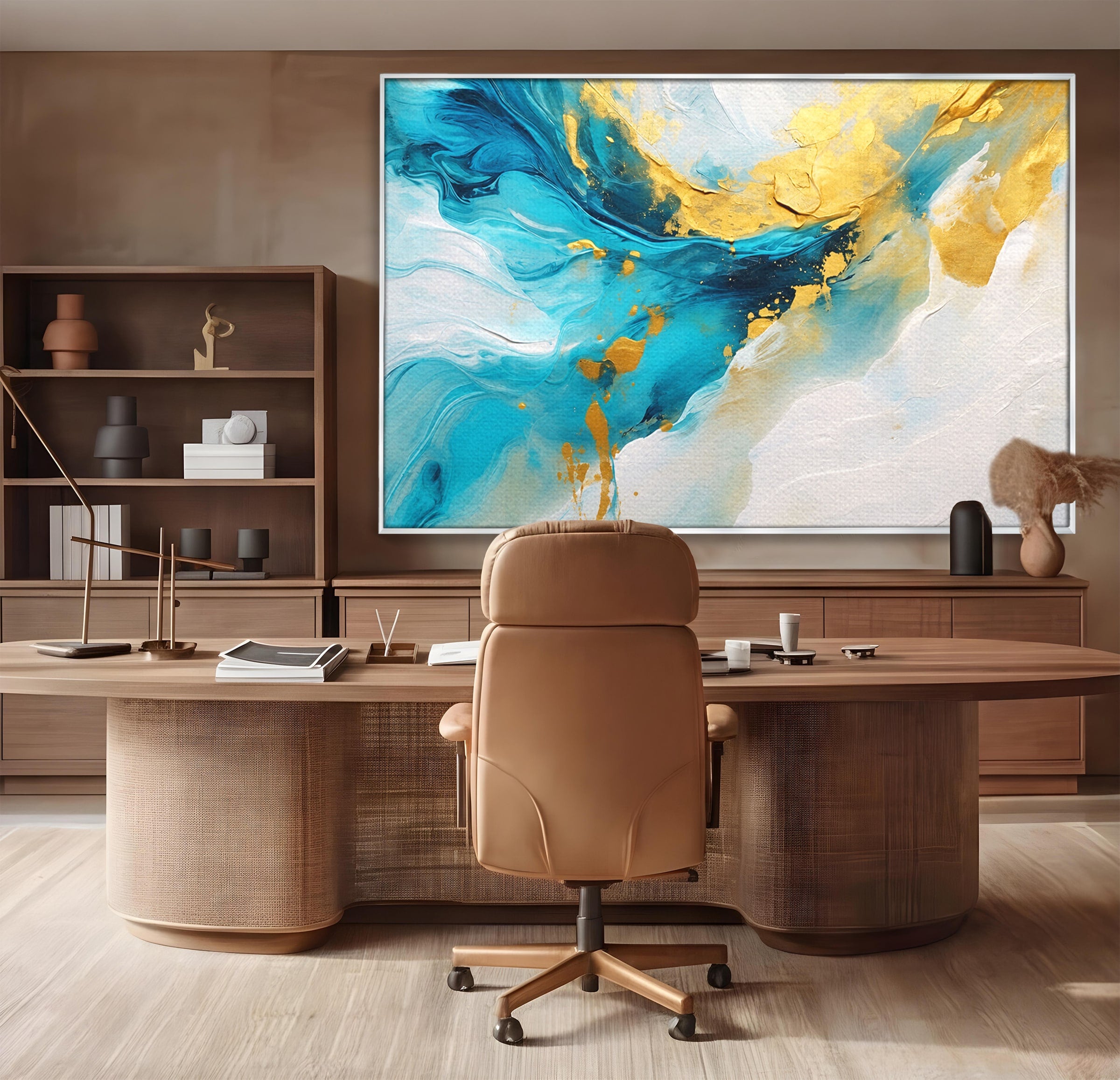 Tablou Canvas Premium LuxCanva® C1324, Valuri Abstracte, Abstract, Valuri, Arta Moderna, Living, Birou, Culori Vibrante
