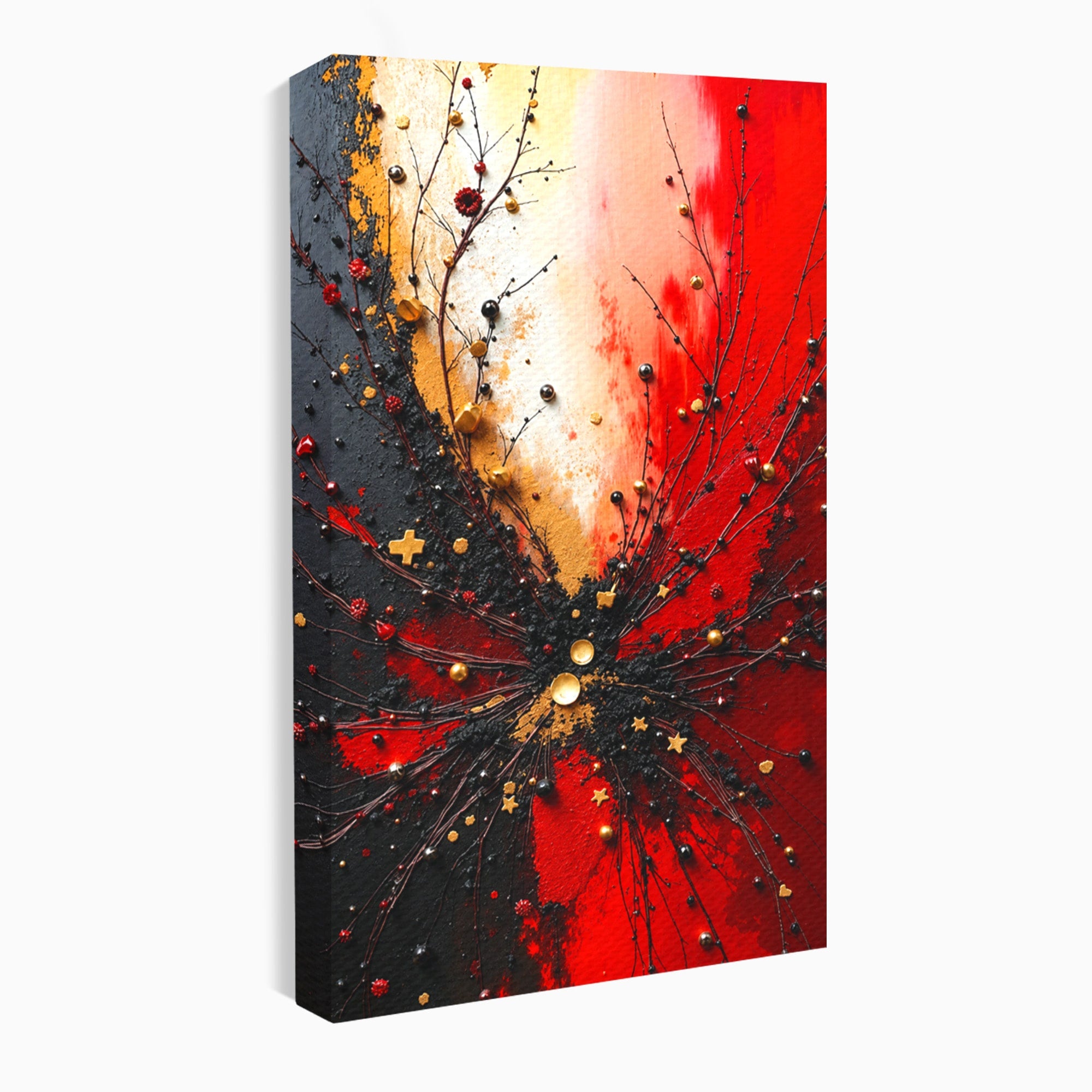 Tablou Canvas Premium LuxCanva® C1326, Explozie Abstracta, Abstract, Arta Contemporana, Explozie, Dynamic, Living, Culori Vibrante
