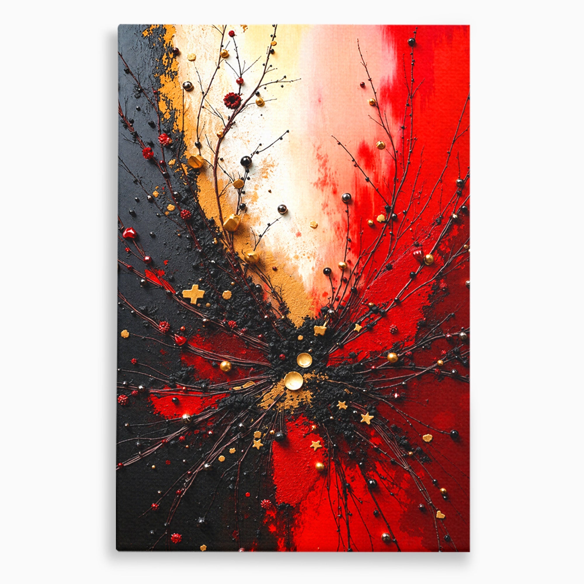 Tablou Canvas Premium LuxCanva® C1326, Explozie Abstracta, Abstract, Arta Contemporana, Explozie, Dynamic, Living, Culori Vibrante