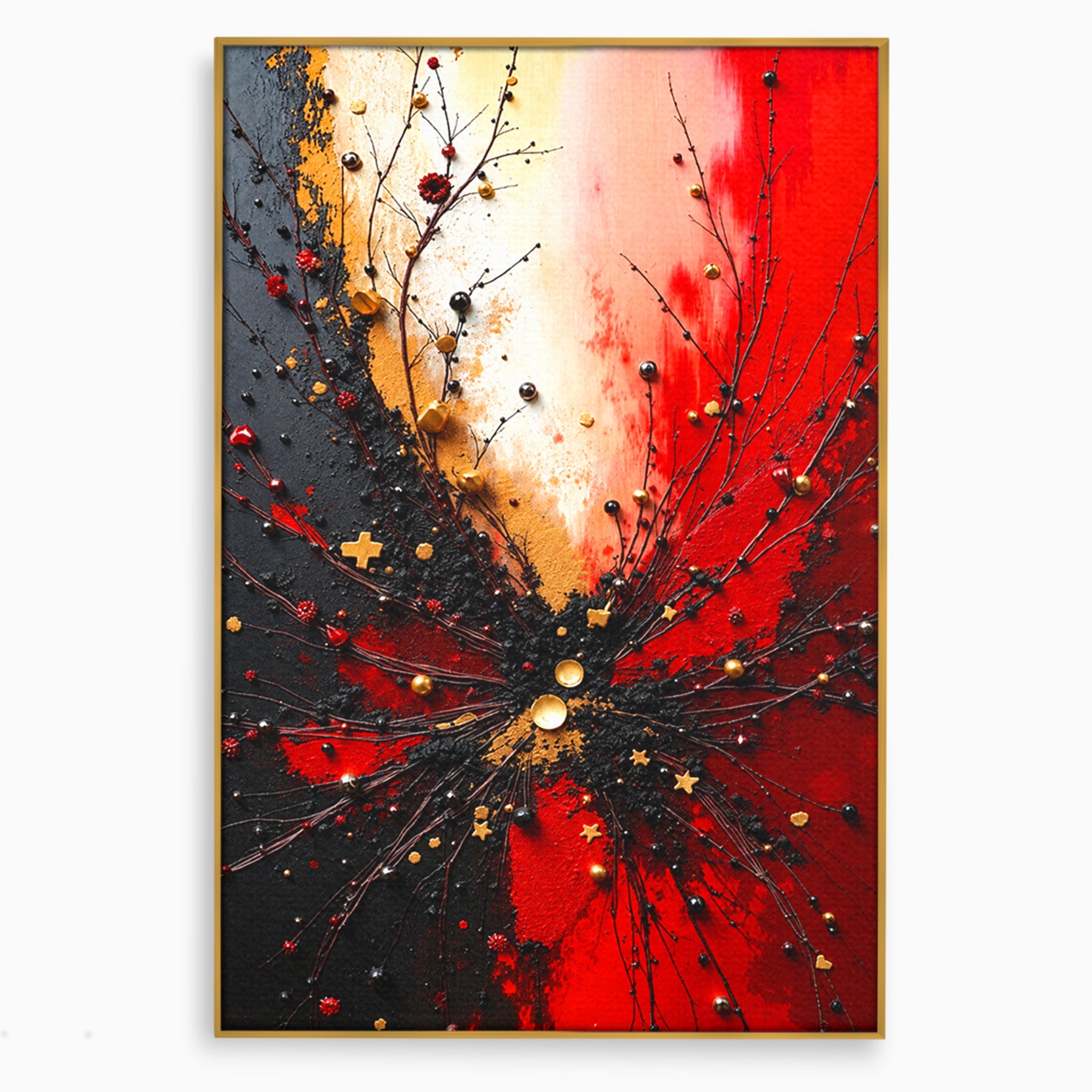 Tablou Canvas Premium LuxCanva® C1326, Explozie Abstracta, Abstract, Arta Contemporana, Explozie, Dynamic, Living, Culori Vibrante