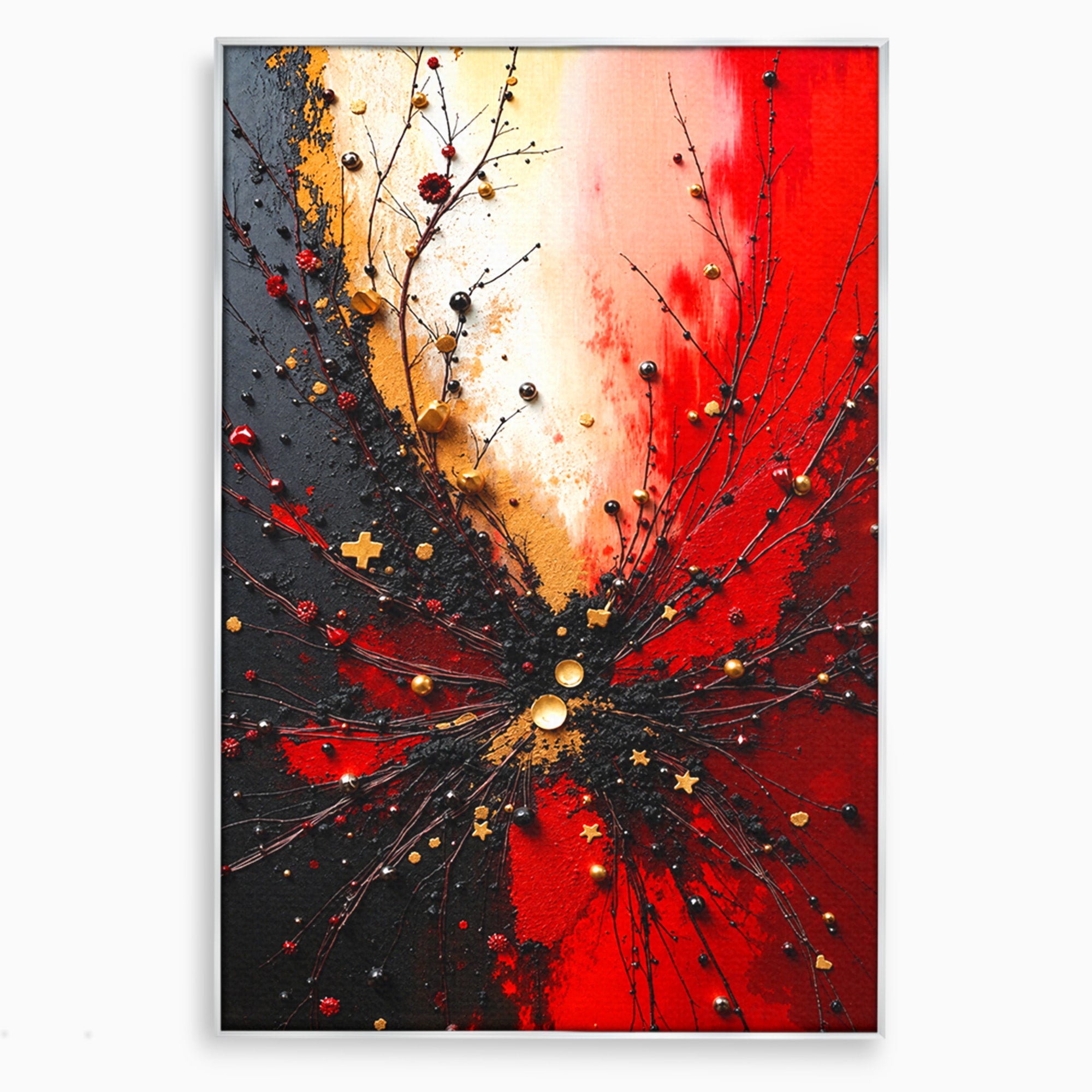 Tablou Canvas Premium LuxCanva® C1326, Explozie Abstracta, Abstract, Arta Contemporana, Explozie, Dynamic, Living, Culori Vibrante