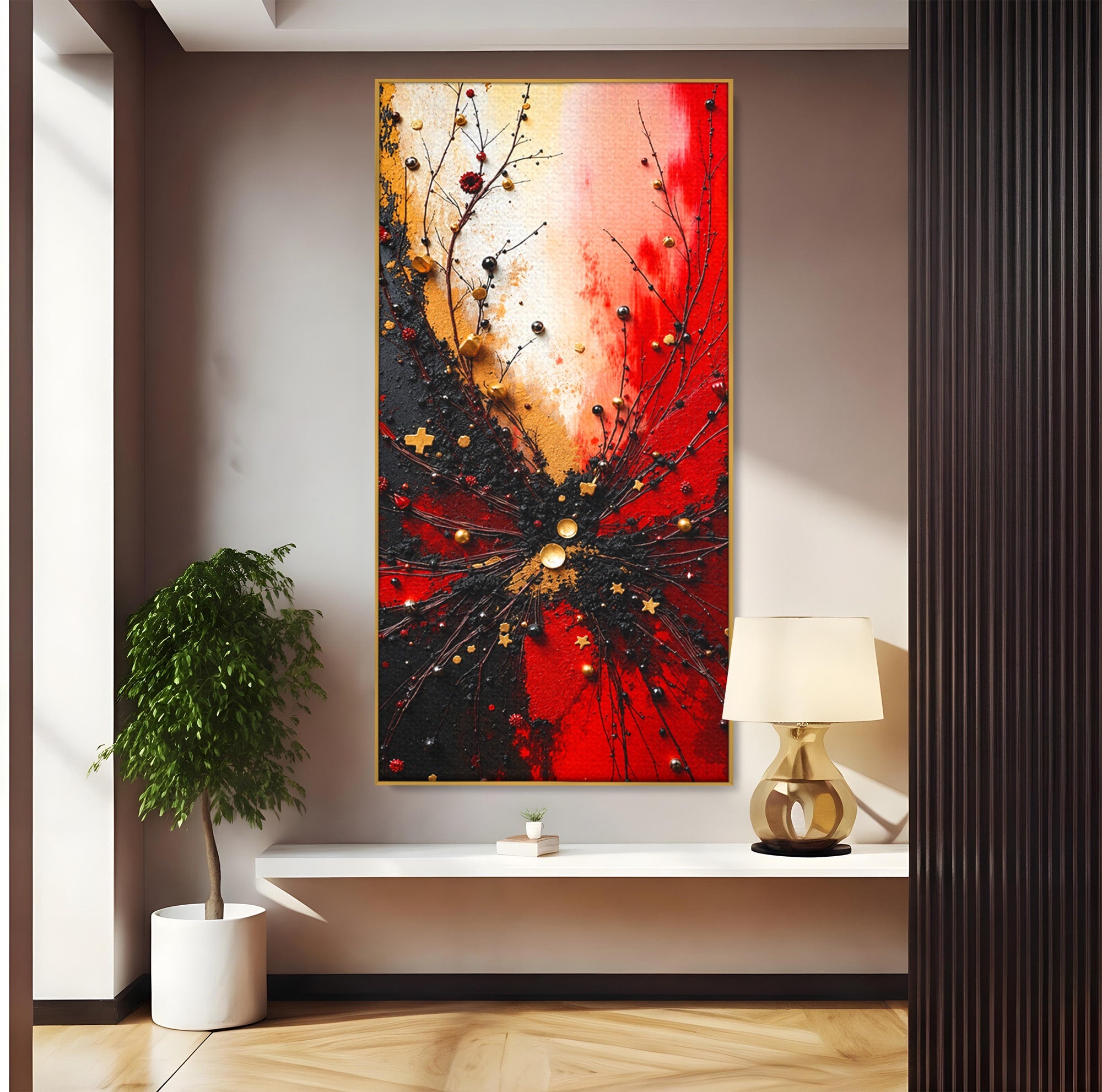 Tablou Canvas Premium LuxCanva® C1326, Explozie Abstracta, Abstract, Arta Contemporana, Explozie, Dynamic, Living, Culori Vibrante