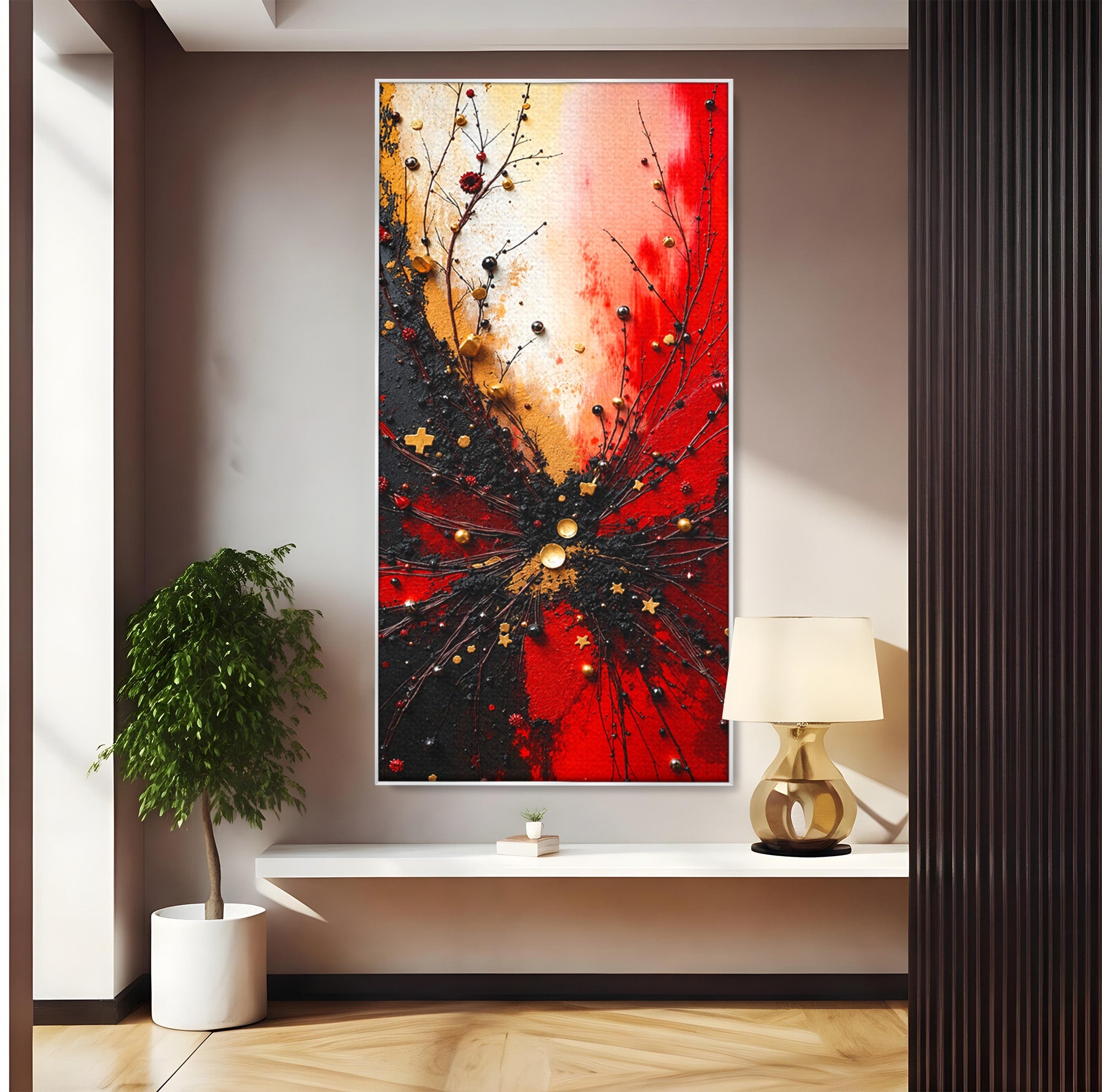Tablou Canvas Premium LuxCanva® C1326, Explozie Abstracta, Abstract, Arta Contemporana, Explozie, Dynamic, Living, Culori Vibrante