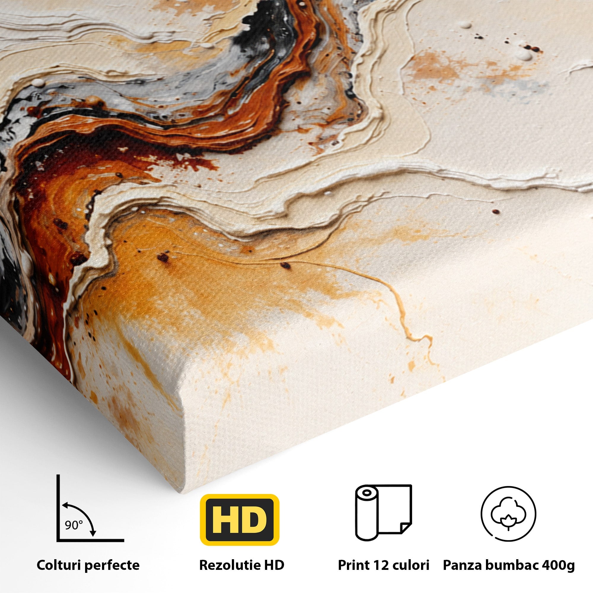 Tablou Canvas Premium LuxCanva® C1327, Flux Abstract, Abstract, Textura, Arta Moderna, Living, Dormitor, Culori Vibrante