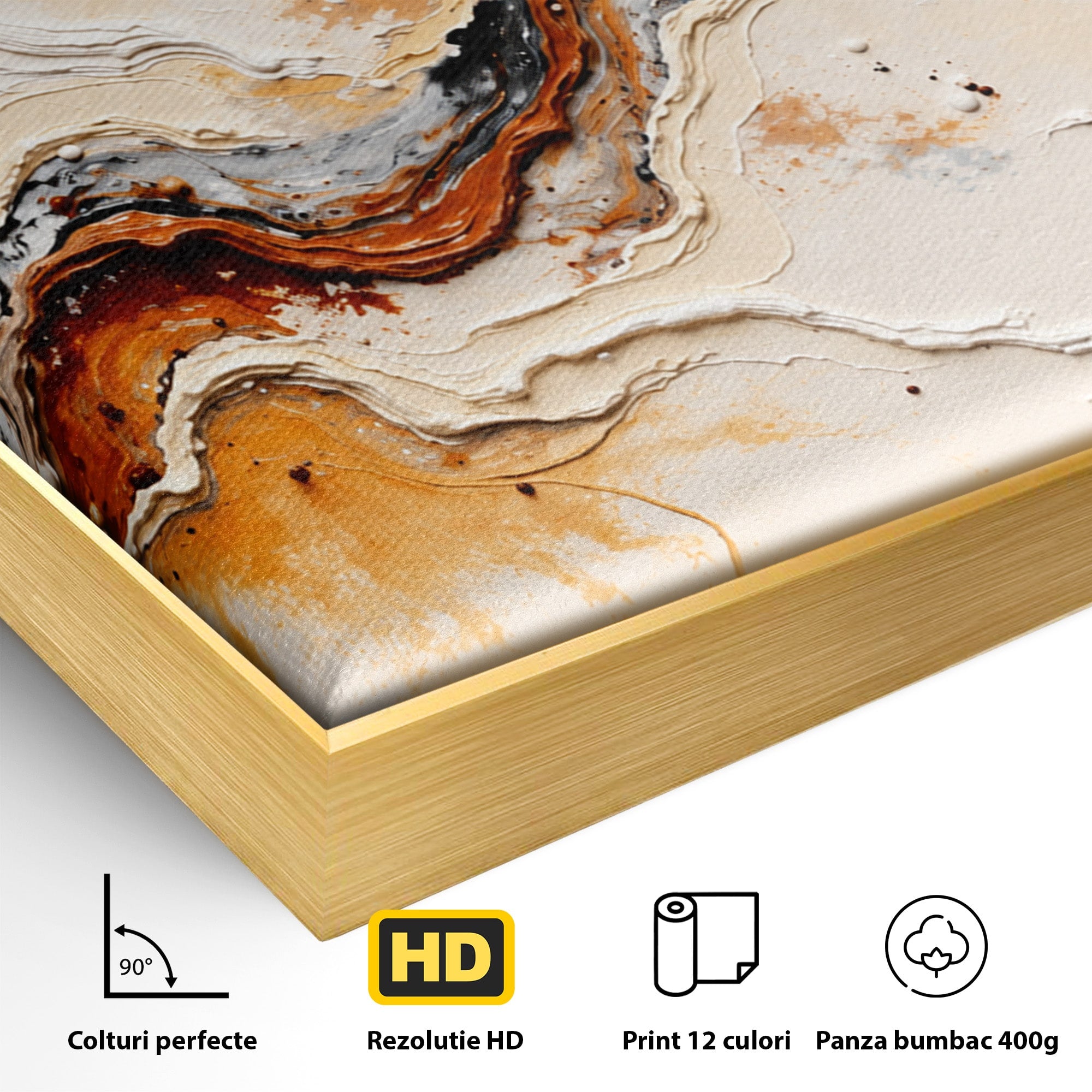 Tablou Canvas Premium LuxCanva® C1327, Flux Abstract, Abstract, Textura, Arta Moderna, Living, Dormitor, Culori Vibrante