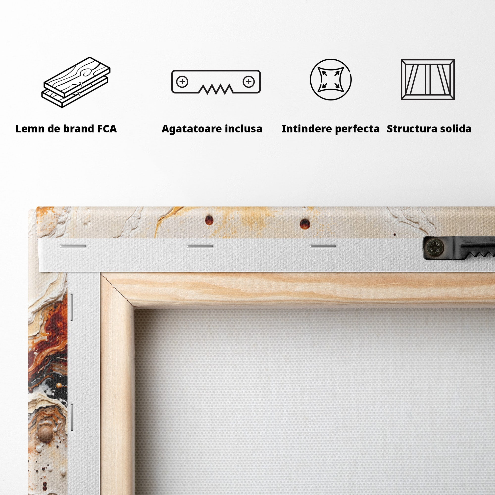 Tablou Canvas Premium LuxCanva® C1327, Flux Abstract, Abstract, Textura, Arta Moderna, Living, Dormitor, Culori Vibrante