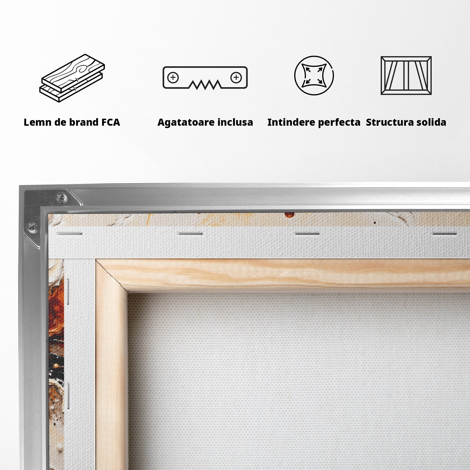 Tablou Canvas Premium LuxCanva® C1327, Flux Abstract, Abstract, Textura, Arta Moderna, Living, Dormitor, Culori Vibrante