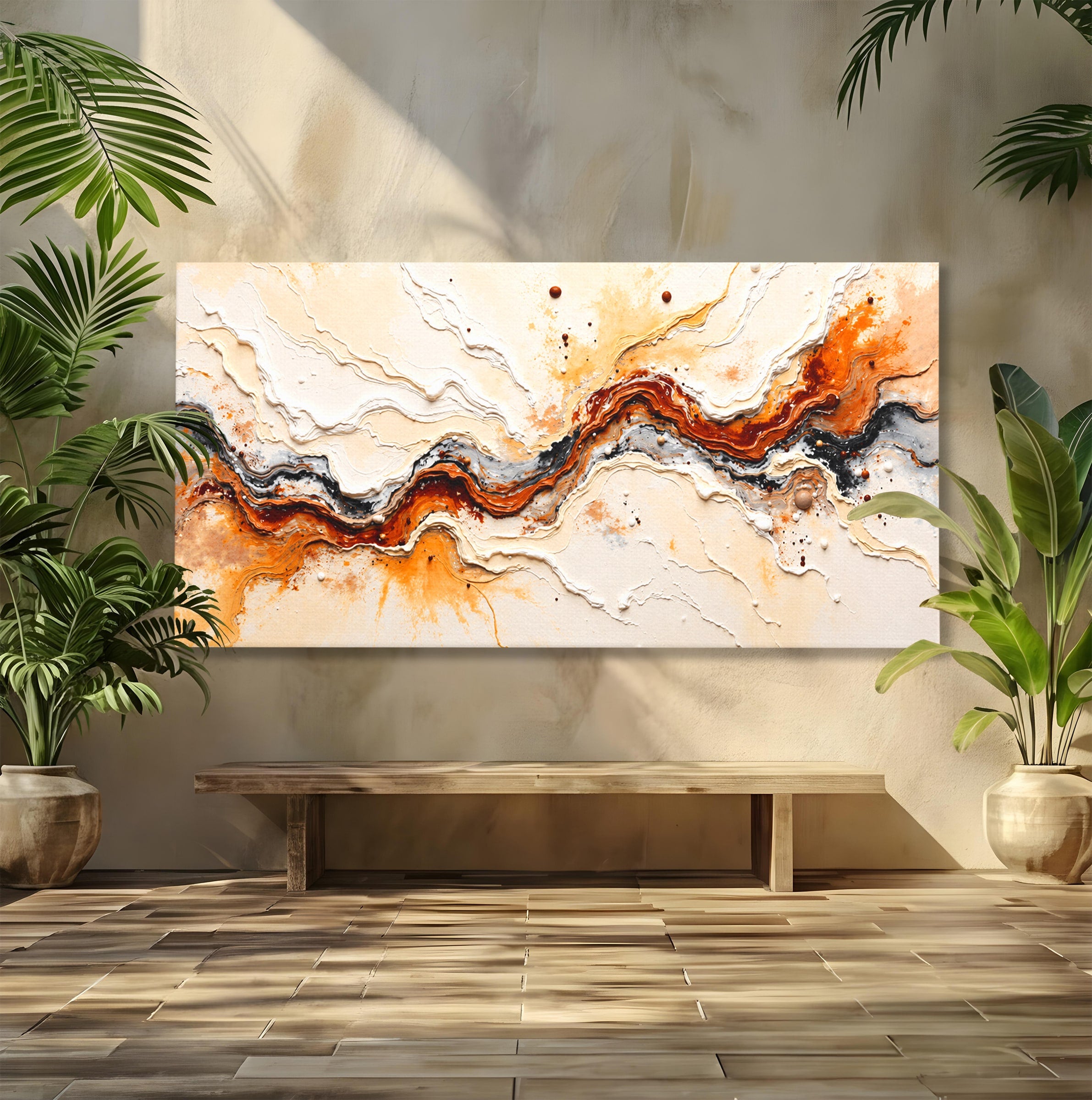 Tablou Canvas Premium LuxCanva® C1327, Flux Abstract, Abstract, Textura, Arta Moderna, Living, Dormitor, Culori Vibrante