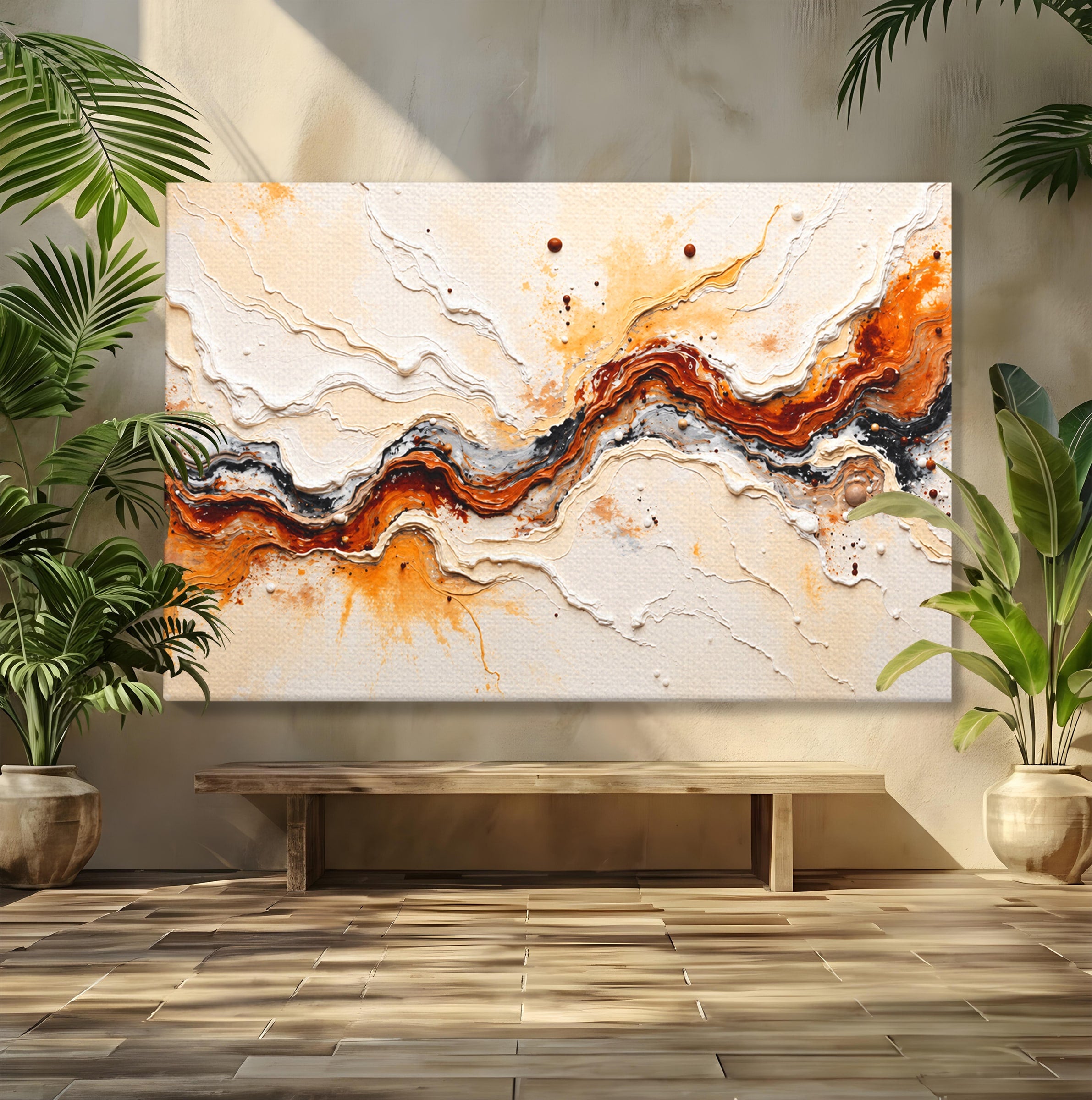 Tablou Canvas Premium LuxCanva® C1327, Flux Abstract, Abstract, Textura, Arta Moderna, Living, Dormitor, Culori Vibrante