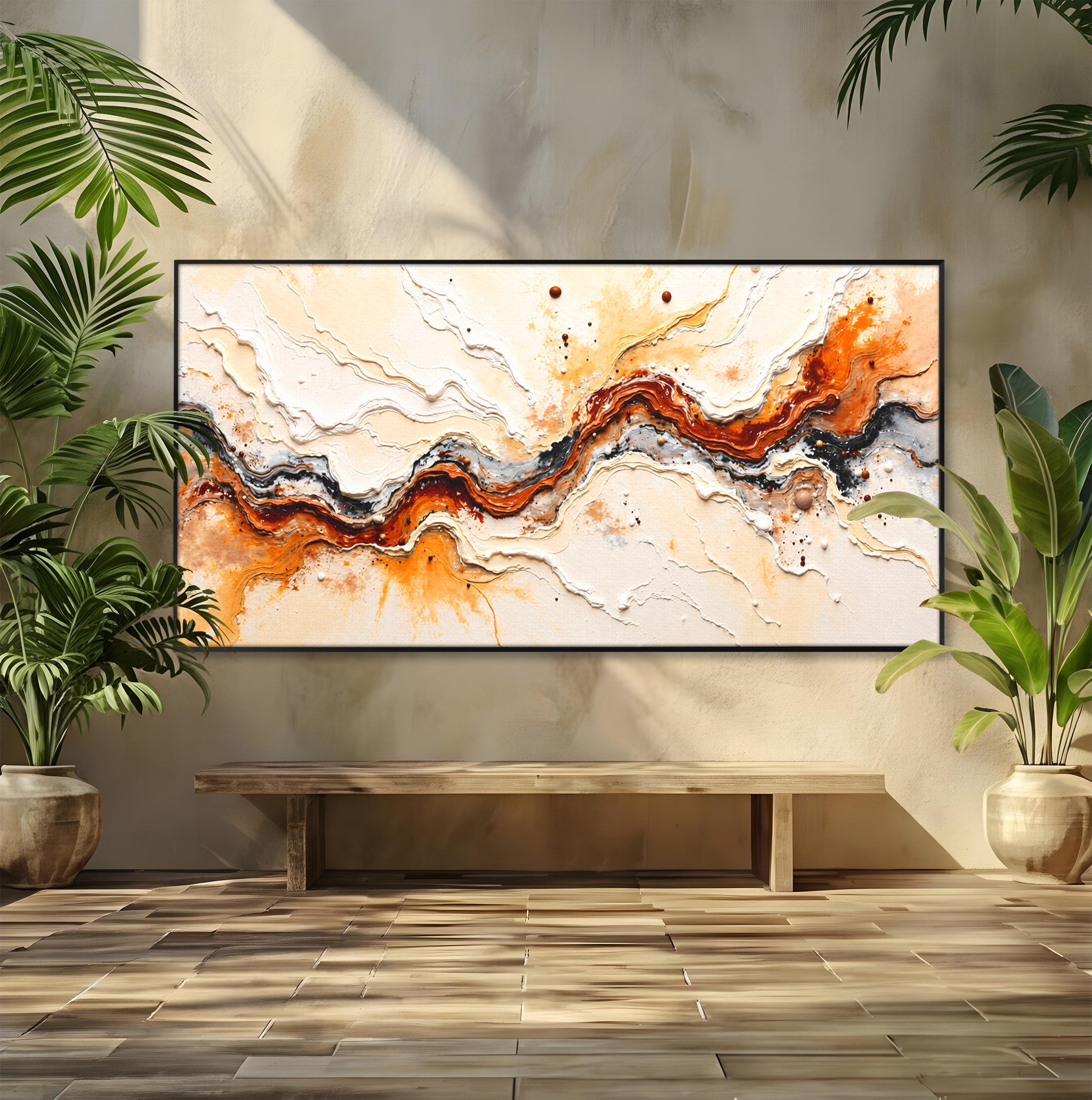 Tablou Canvas Premium LuxCanva® C1327, Flux Abstract, Abstract, Textura, Arta Moderna, Living, Dormitor, Culori Vibrante