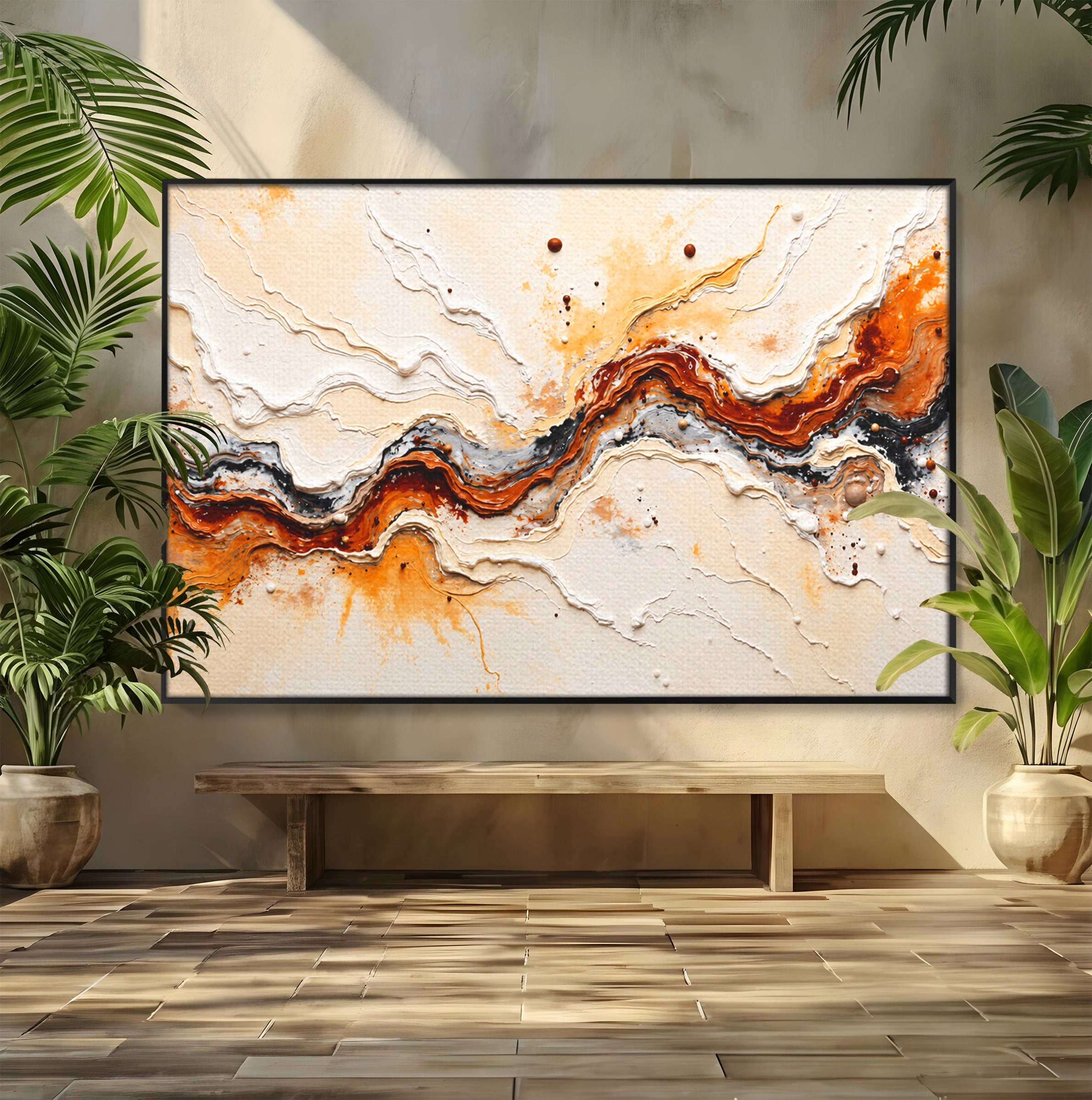Tablou Canvas Premium LuxCanva® C1327, Flux Abstract, Abstract, Textura, Arta Moderna, Living, Dormitor, Culori Vibrante