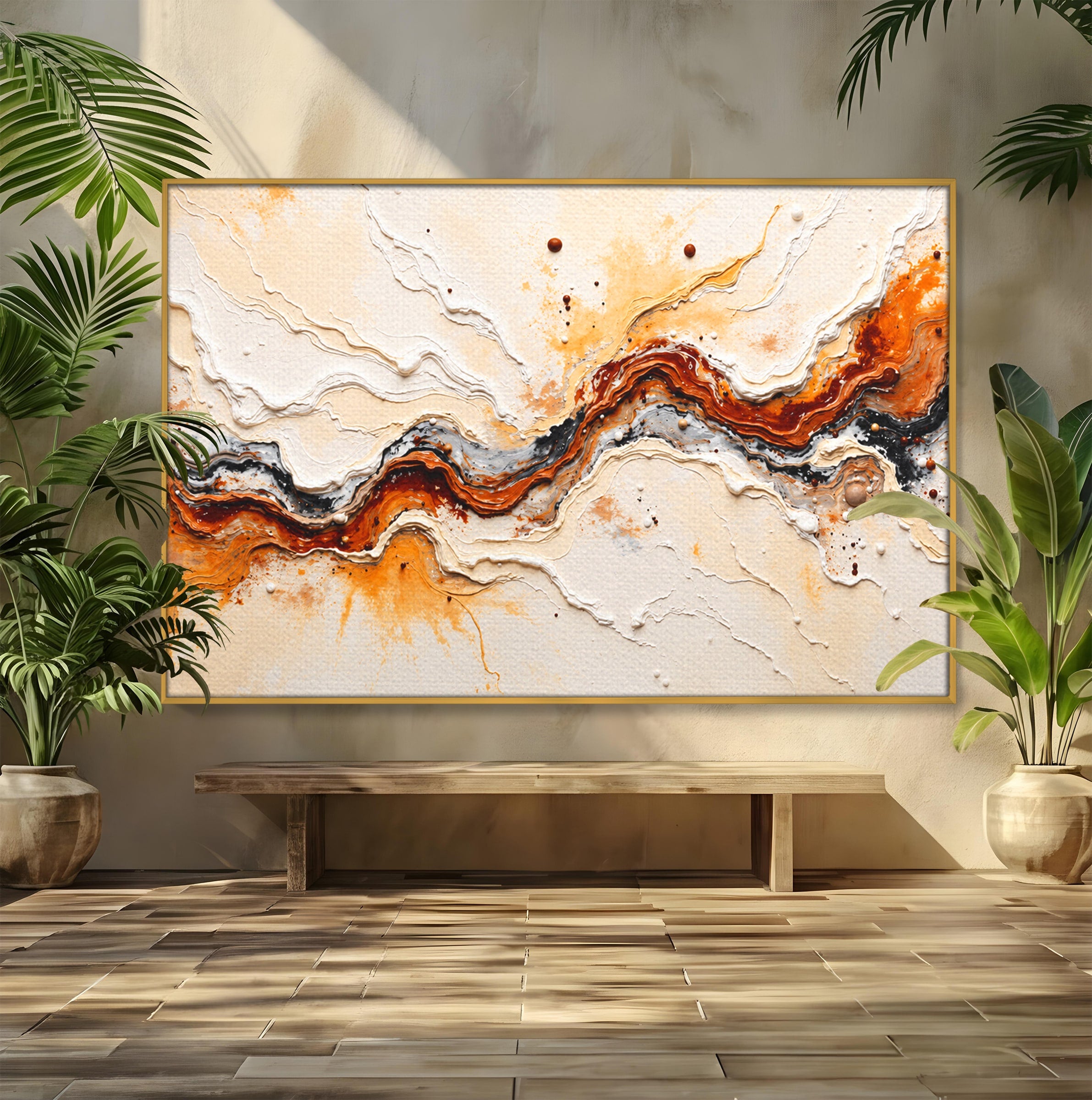 Tablou Canvas Premium LuxCanva® C1327, Flux Abstract, Abstract, Textura, Arta Moderna, Living, Dormitor, Culori Vibrante