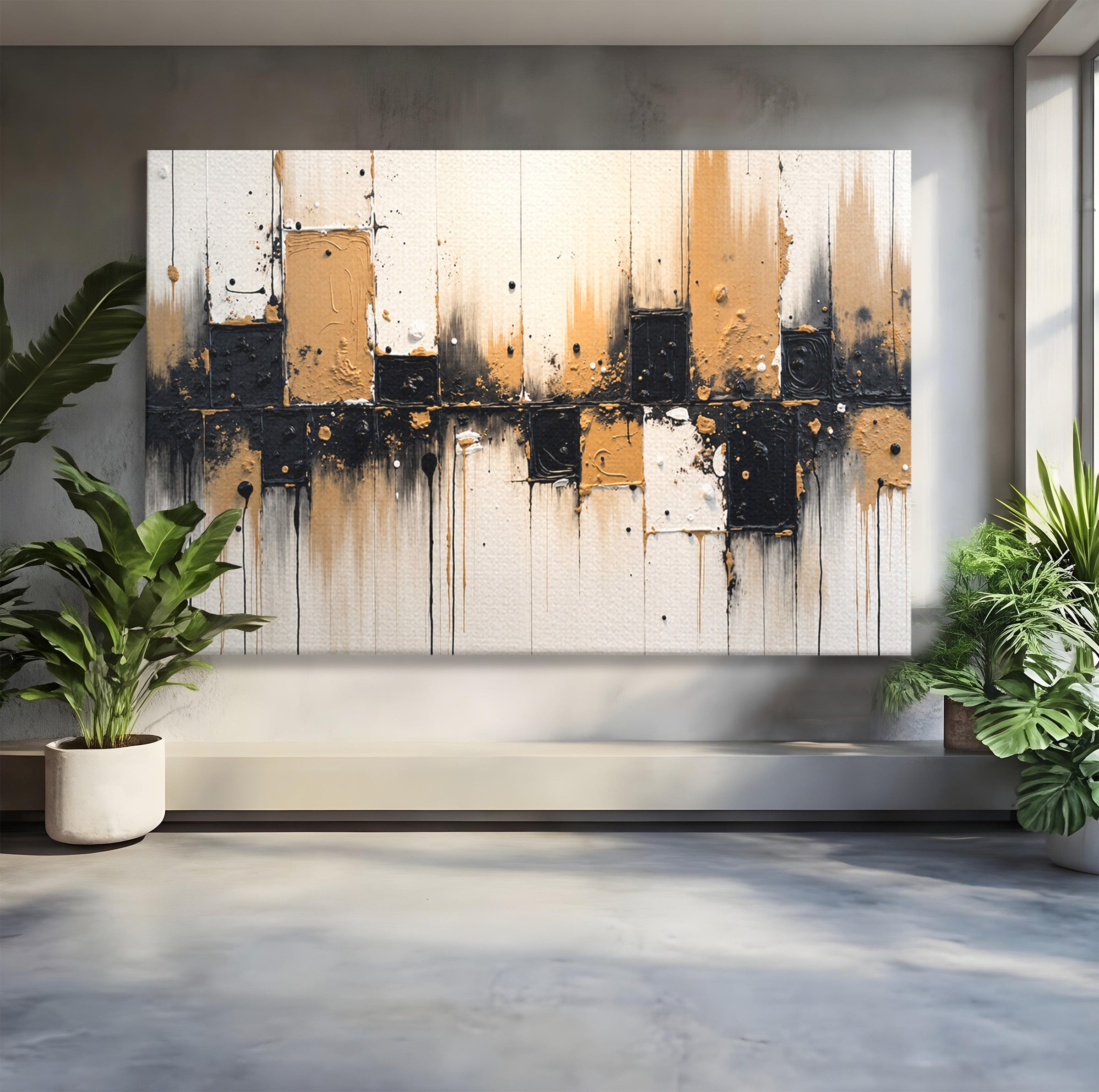 Tablou Canvas Premium LuxCanva® C1328, Abstractie Eleganta, Abstractie, Modern, Arta Contemporana, Textura, Living, Birou, Culori Vibrante