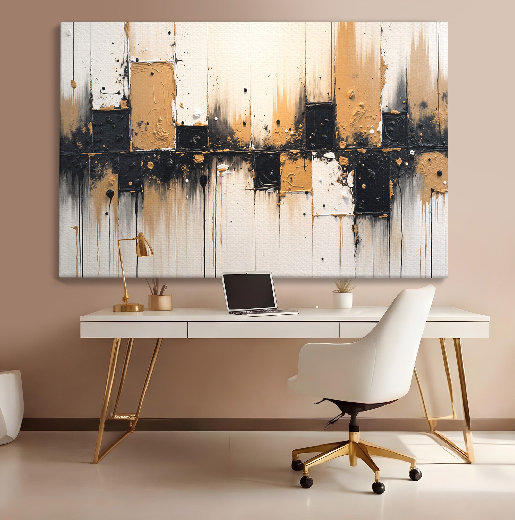 Tablou Canvas Premium LuxCanva® C1328, Abstractie Eleganta, Abstractie, Modern, Arta Contemporana, Textura, Living, Birou, Culori Vibrante