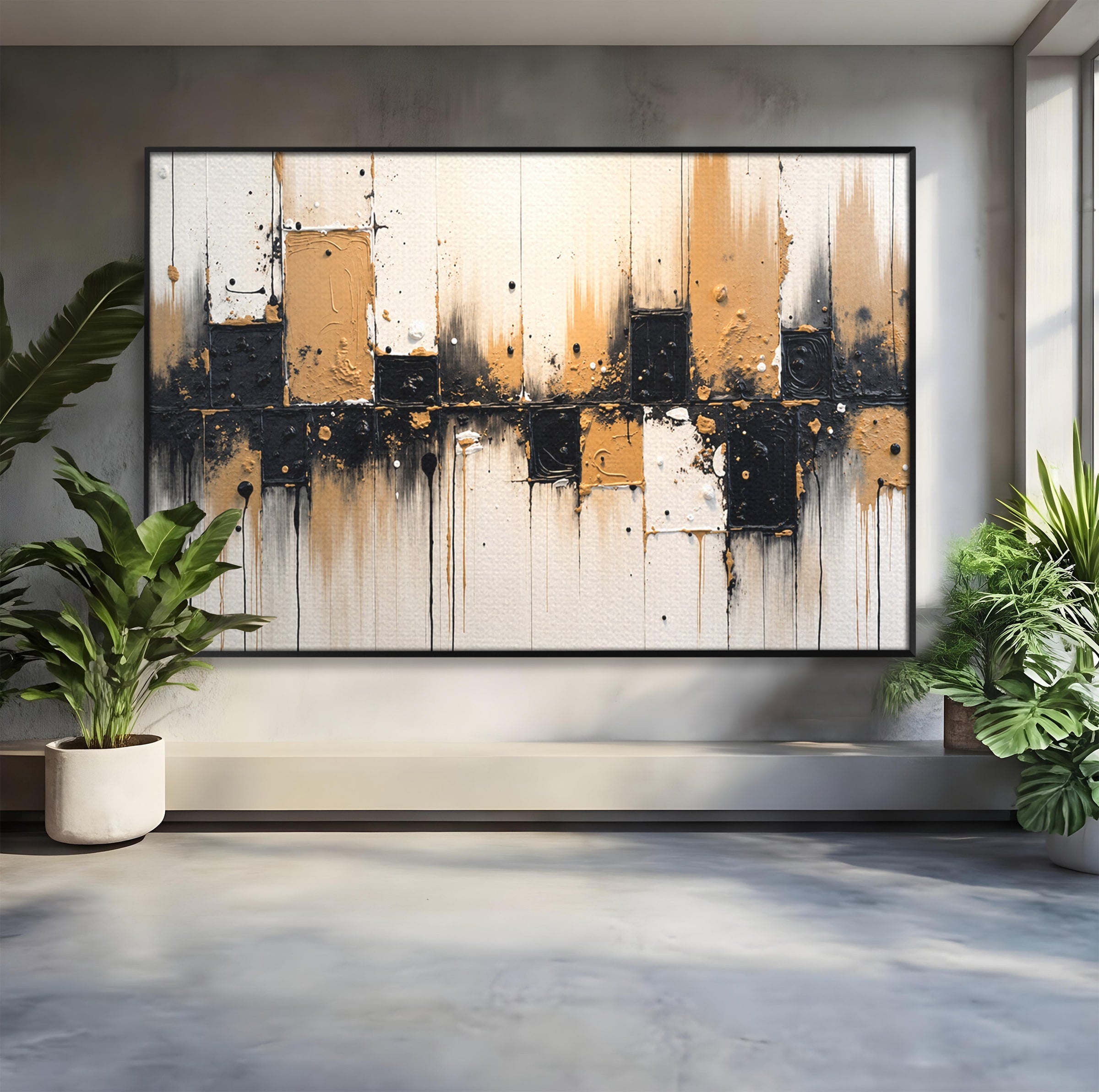 Tablou Canvas Premium LuxCanva® C1328, Abstractie Eleganta, Abstractie, Modern, Arta Contemporana, Textura, Living, Birou, Culori Vibrante