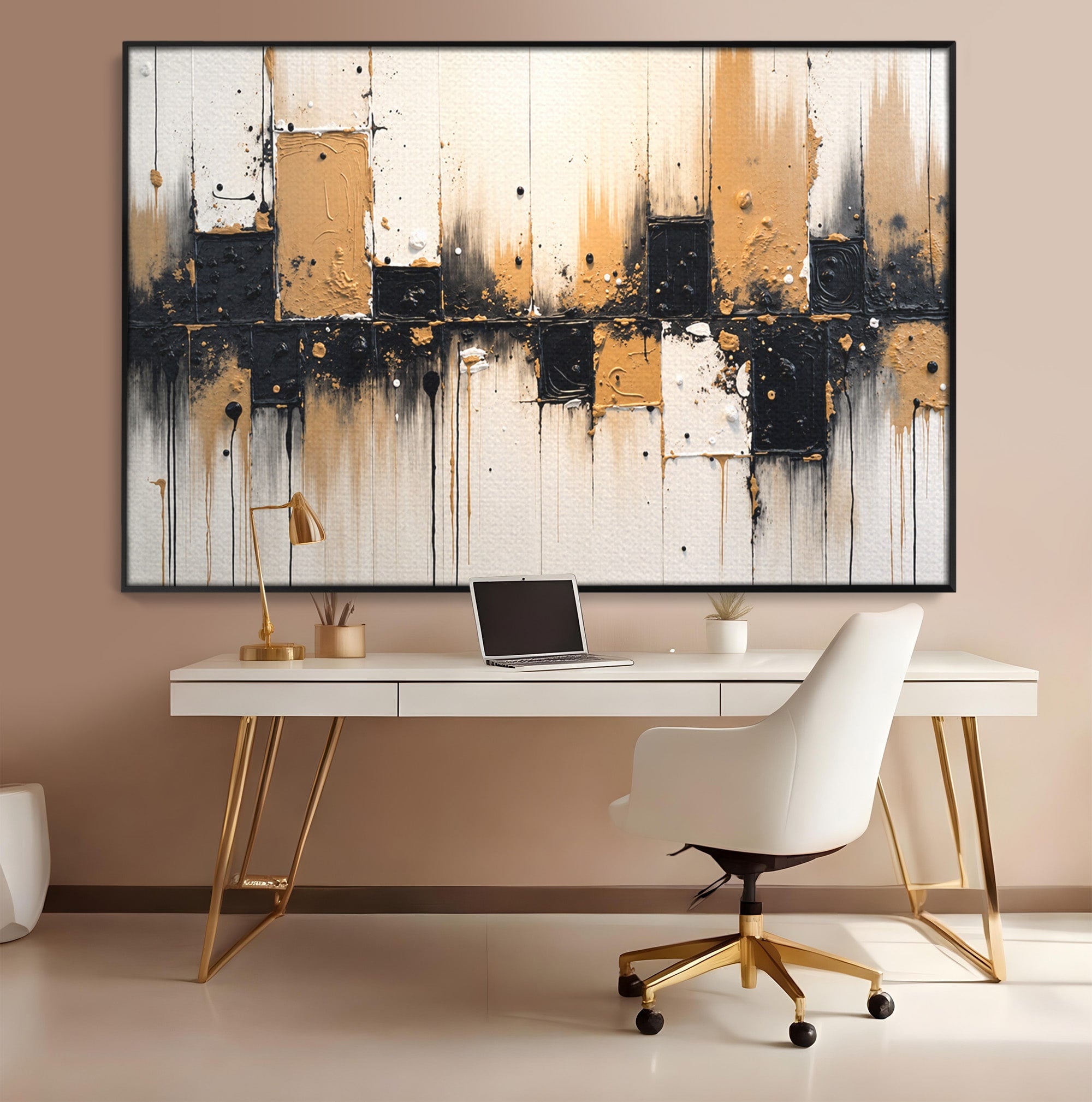 Tablou Canvas Premium LuxCanva® C1328, Abstractie Eleganta, Abstractie, Modern, Arta Contemporana, Textura, Living, Birou, Culori Vibrante