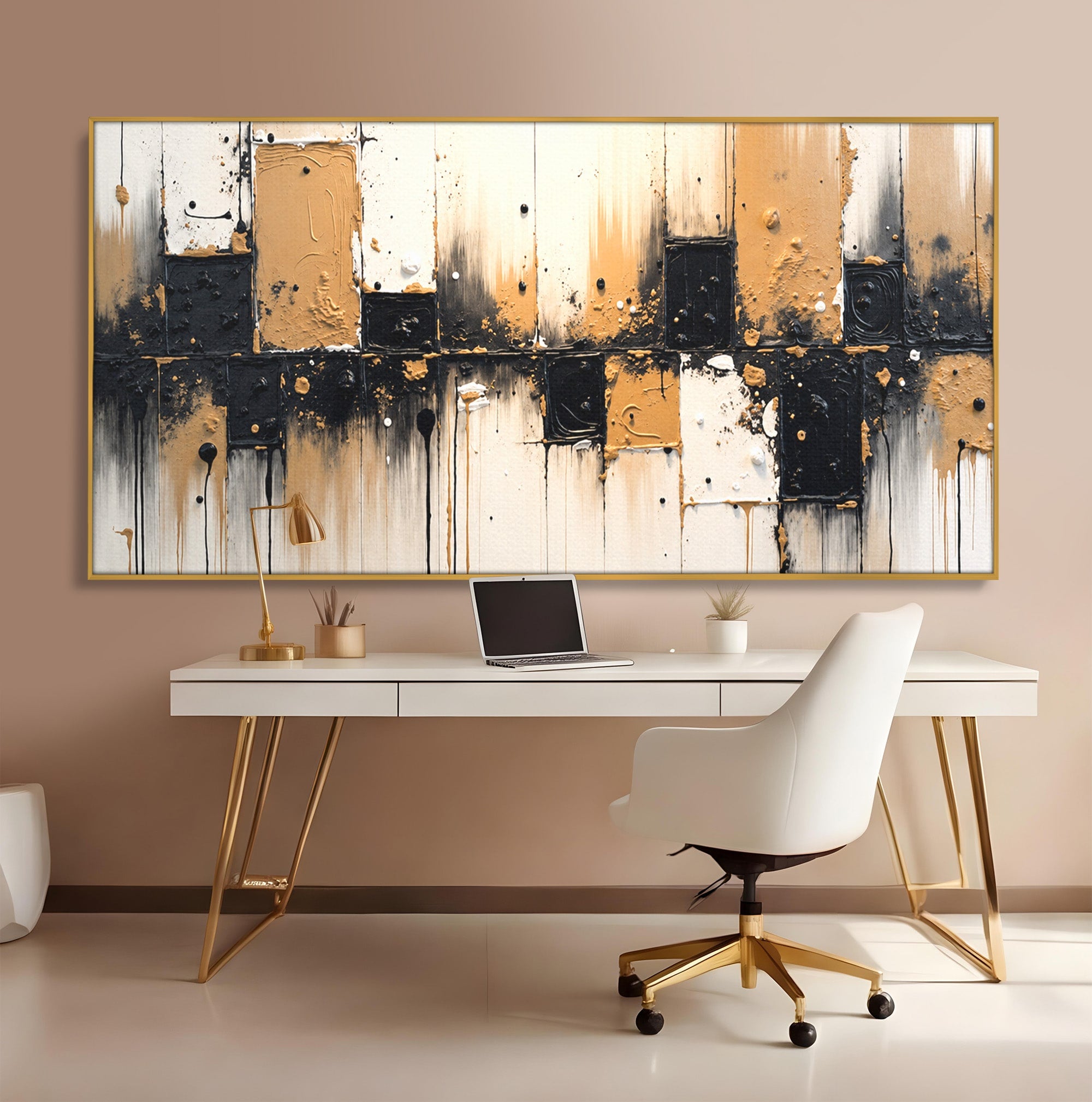 Tablou Canvas Premium LuxCanva® C1328, Abstractie Eleganta, Abstractie, Modern, Arta Contemporana, Textura, Living, Birou, Culori Vibrante