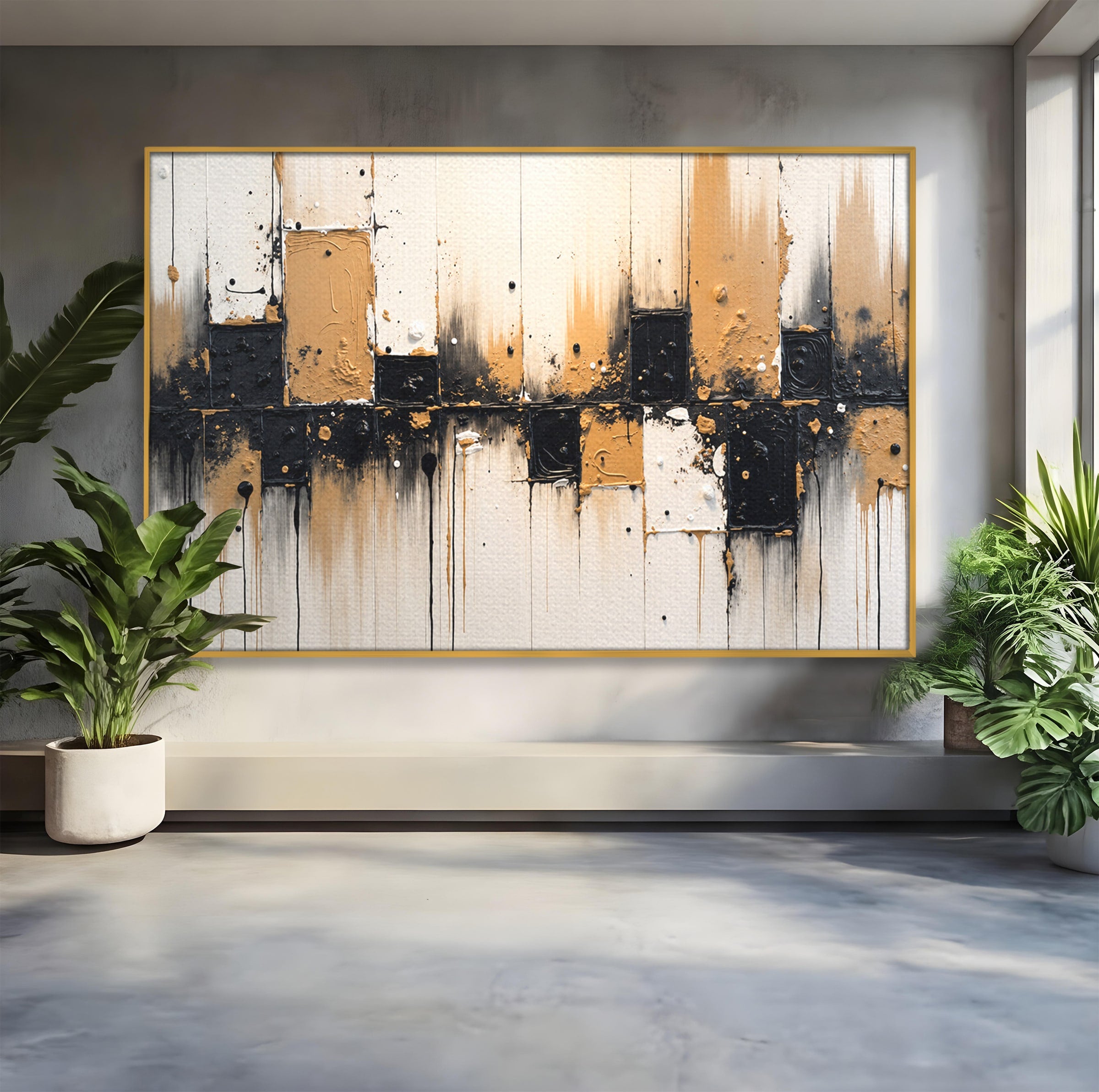 Tablou Canvas Premium LuxCanva® C1328, Abstractie Eleganta, Abstractie, Modern, Arta Contemporana, Textura, Living, Birou, Culori Vibrante